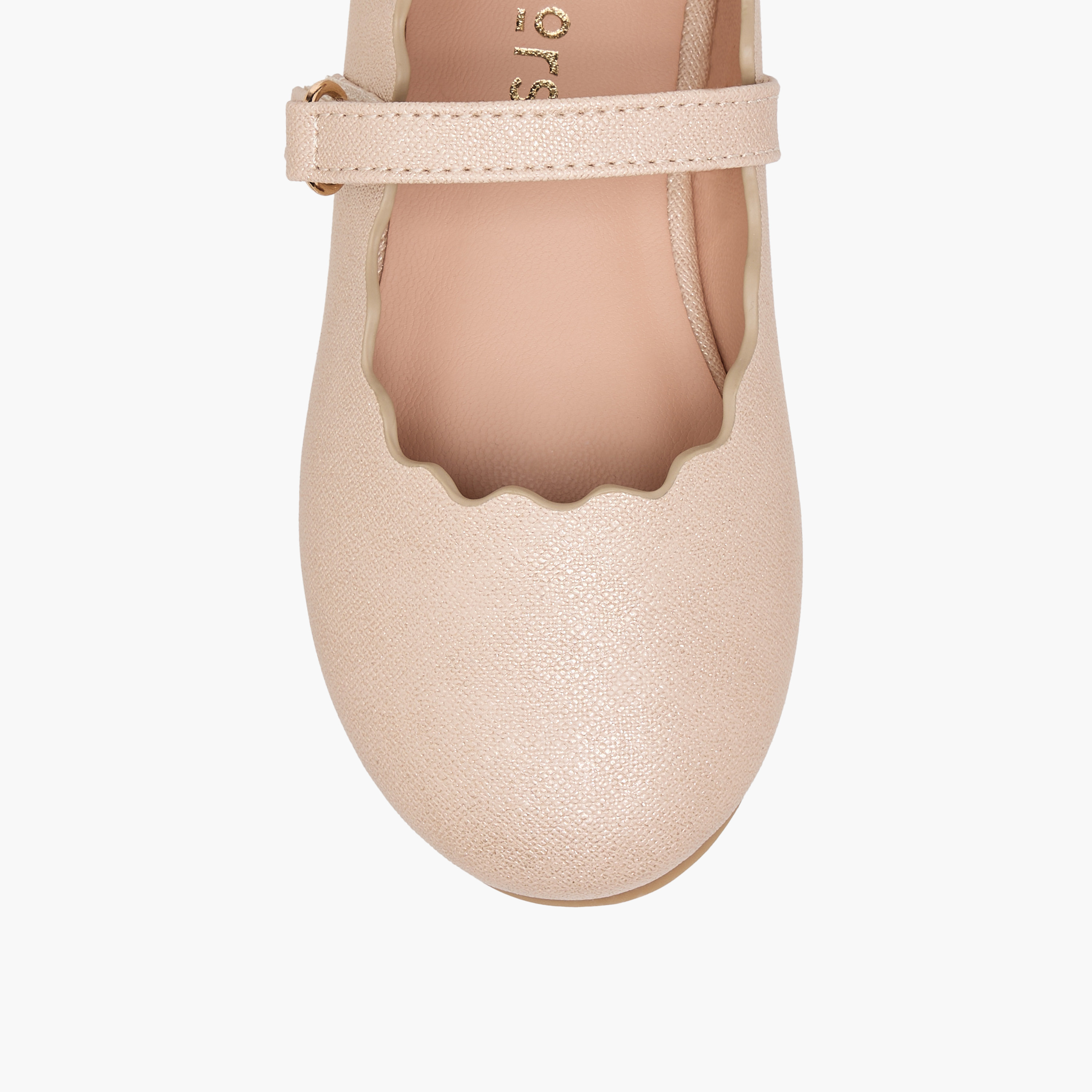 Juniors Scallop Hem Ballerina Shoes with Hook and Loop Closure-girls-shoes-ballerinas-image-5