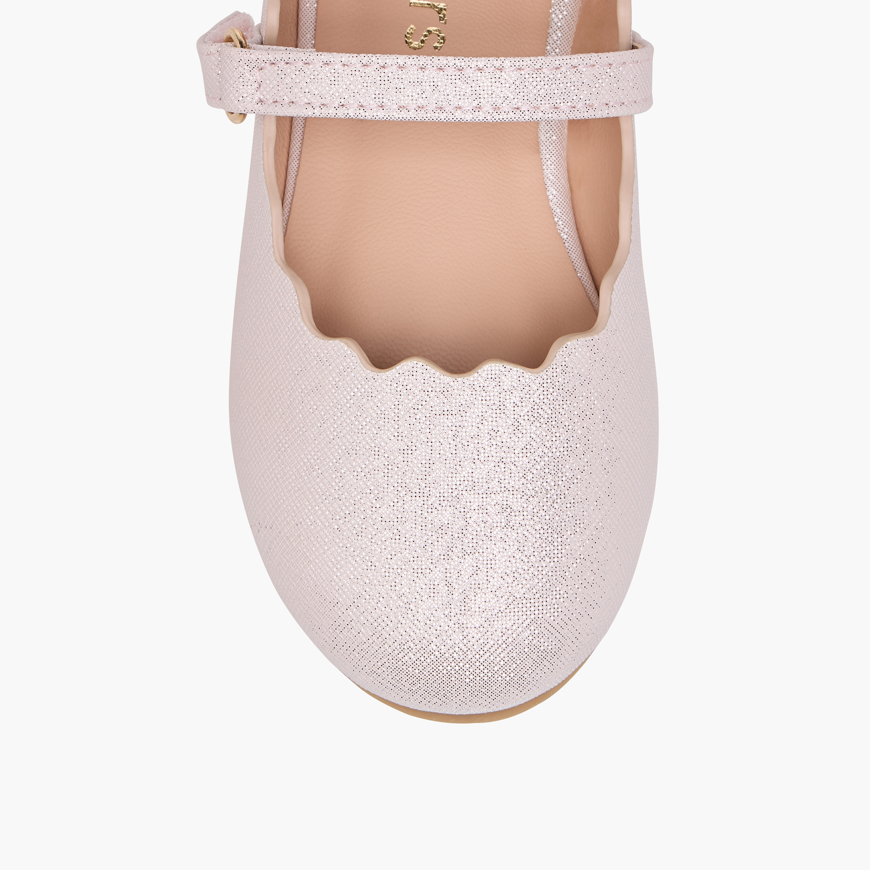 حذاء باليرينا بحواف مموجة وشريط إغلاق لاصق من جونيورز-girls-shoes-ballerinas-image-4