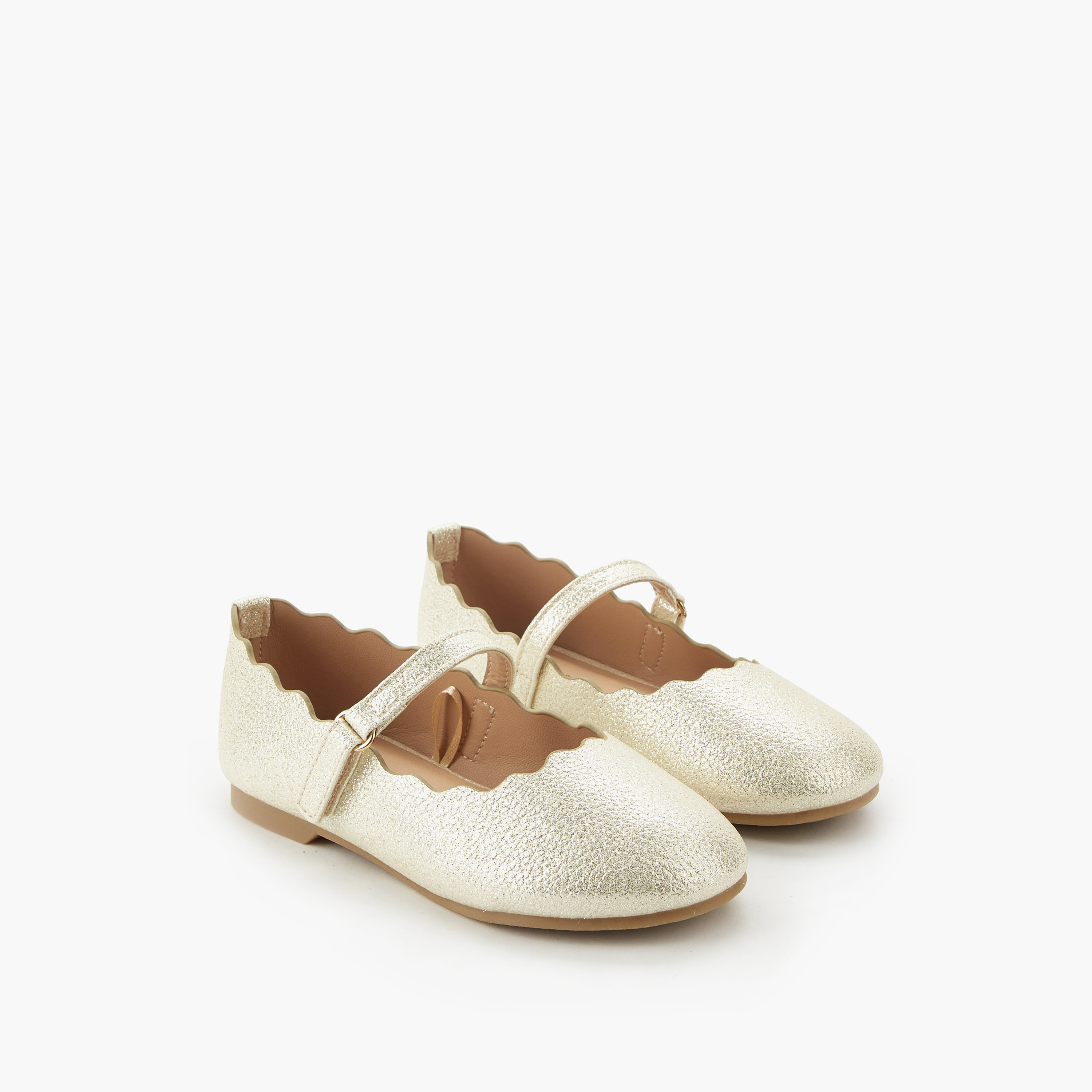 حذاء باليرينا بحواف مموجة للبنات من جونيورز-girls-shoes-maryjanes-image-1