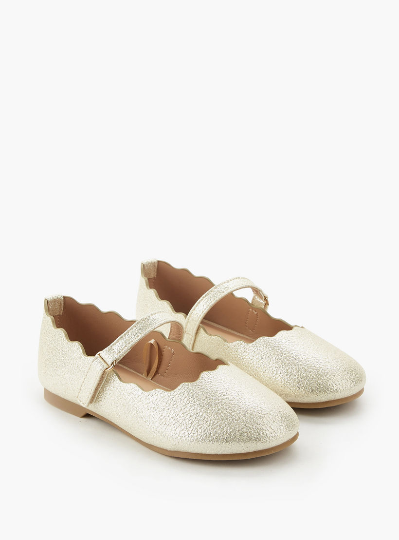 حذاء باليرينا بحواف مموجة للبنات من جونيورز-girls-shoes-maryjanes-image-1