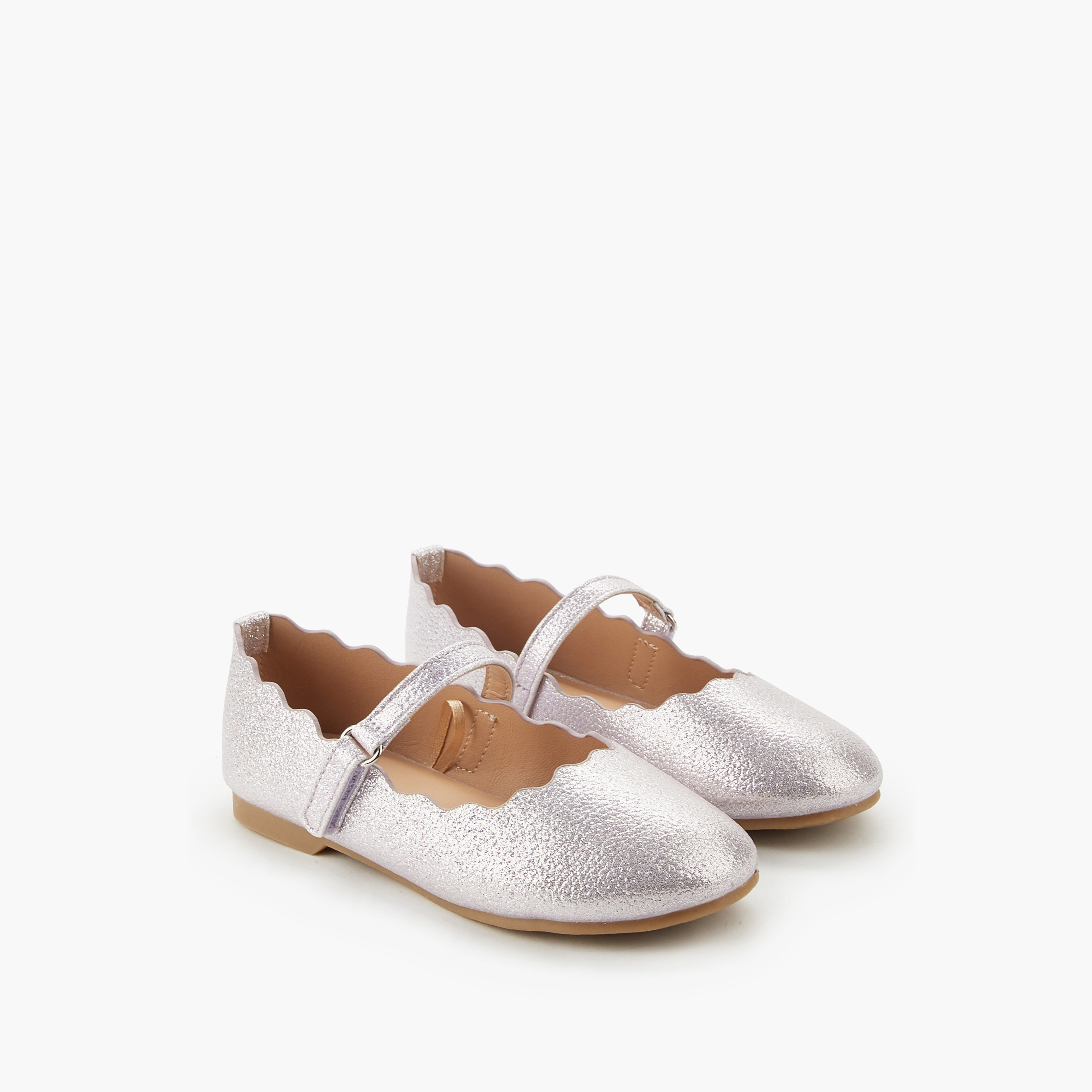 حذاء باليرينا بحواف مموجة للبنات من جونيورز-girls-shoes-maryjanes-image-1