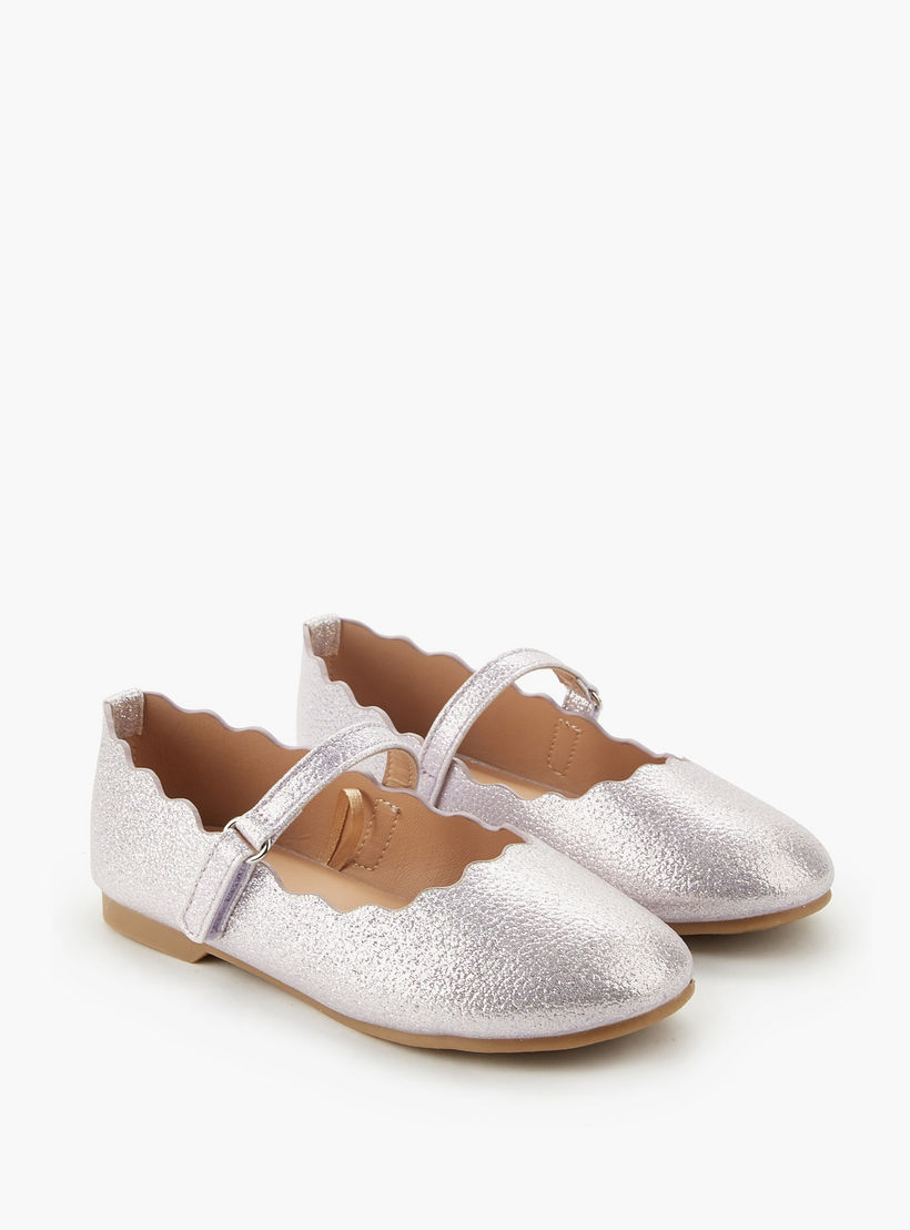 حذاء باليرينا بحواف مموجة للبنات من جونيورز-girls-shoes-maryjanes-image-1