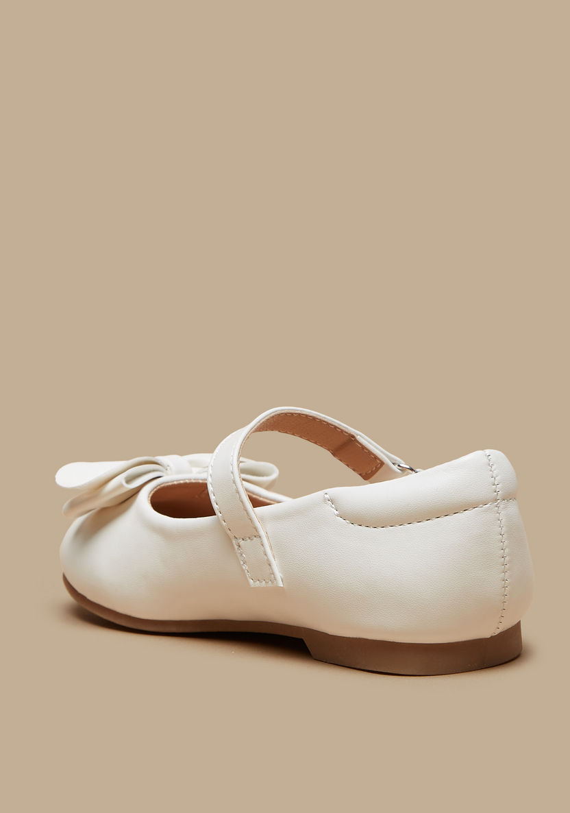 Juniors Bow Detail Mary Jane Shoes with Hook and Loop Closure-Girl%27s Casual Shoes-image-1