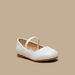 Juniors Round Toe Ballerina Shoes with Elasticised Strap-Girl%27s Ballerinas-thumbnailMobile-0