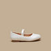 Juniors Round Toe Ballerina Shoes with Elasticised Strap-Girl%27s Ballerinas-thumbnail-2