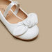 Juniors Bow Applique Slip-On Round Toe Ballerina Shoes with Elasticated Strap-Girl%27s Ballerinas-thumbnailMobile-4