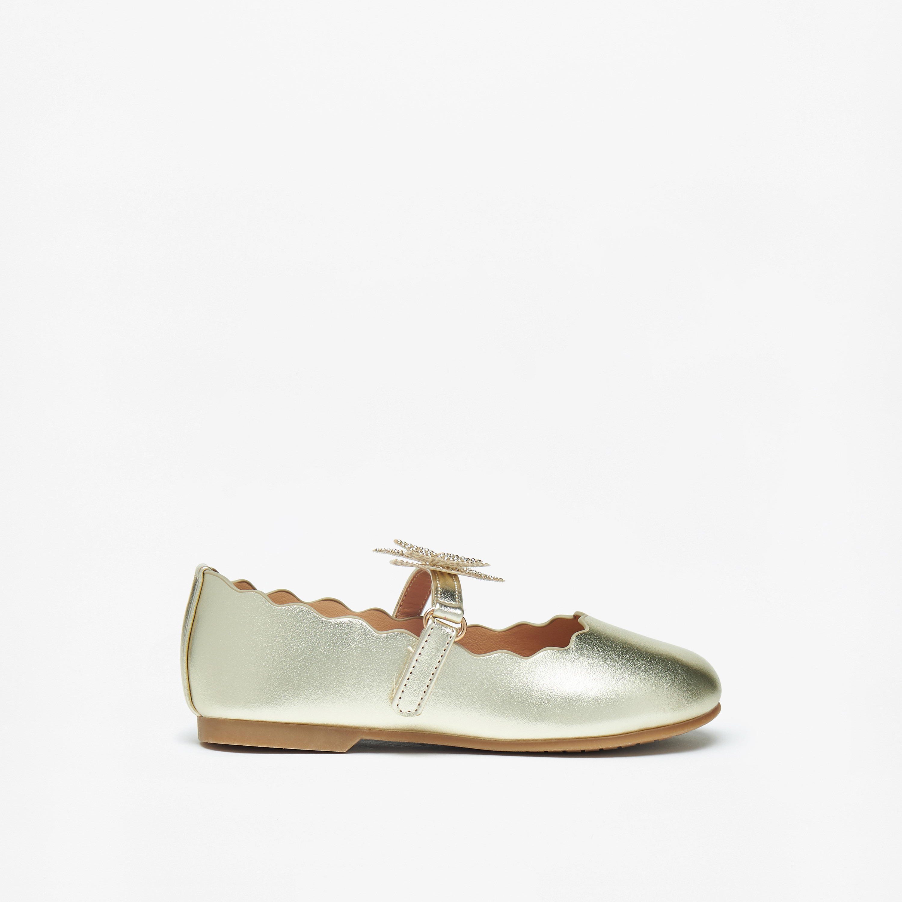 حذاء ماري جين بتزيينات فراشة وشريط إغلاق لاصق من جونيورز-girls-shoes-ballerinas-image-3