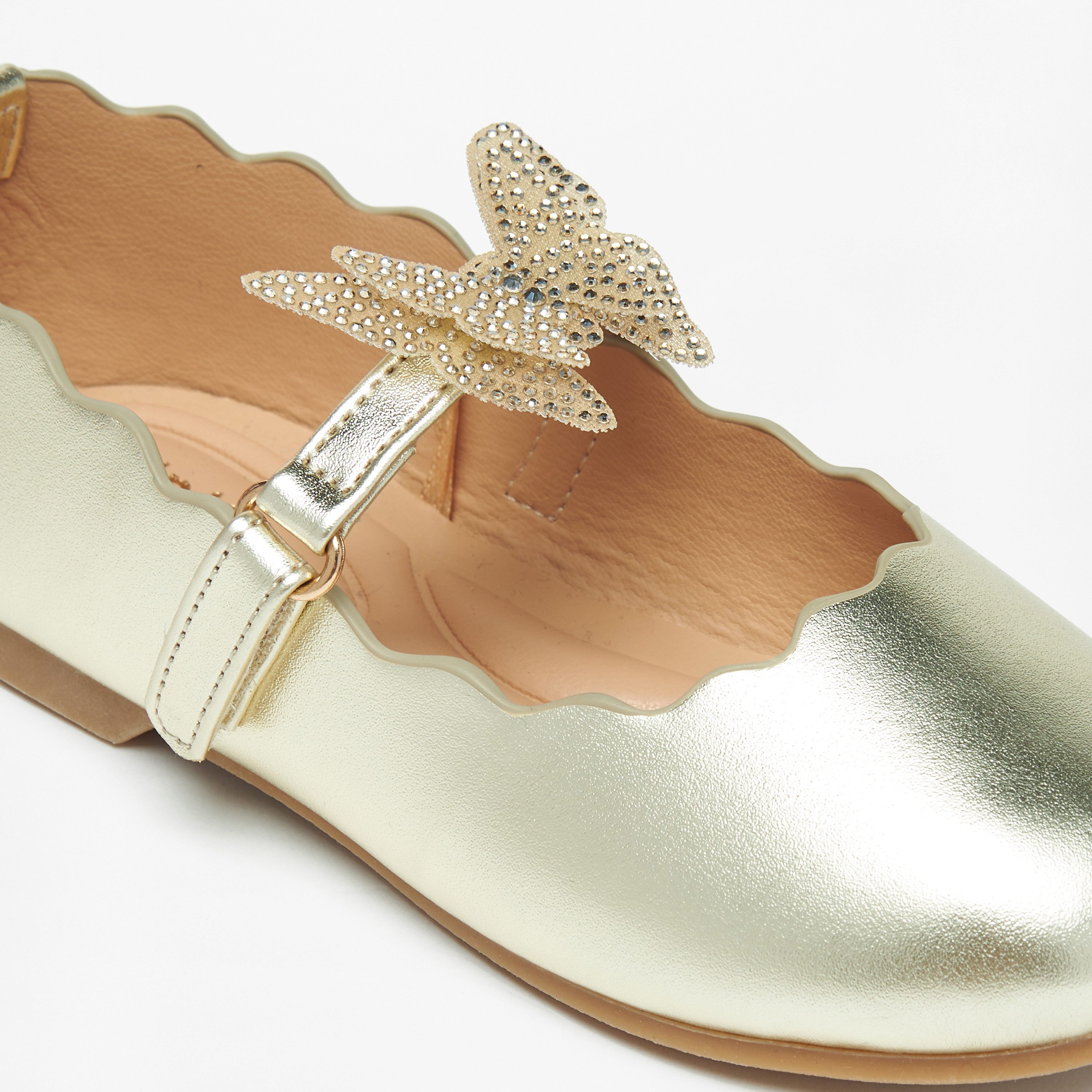 حذاء ماري جين بتزيينات فراشة وشريط إغلاق لاصق من جونيورز-girls-shoes-ballerinas-image-5