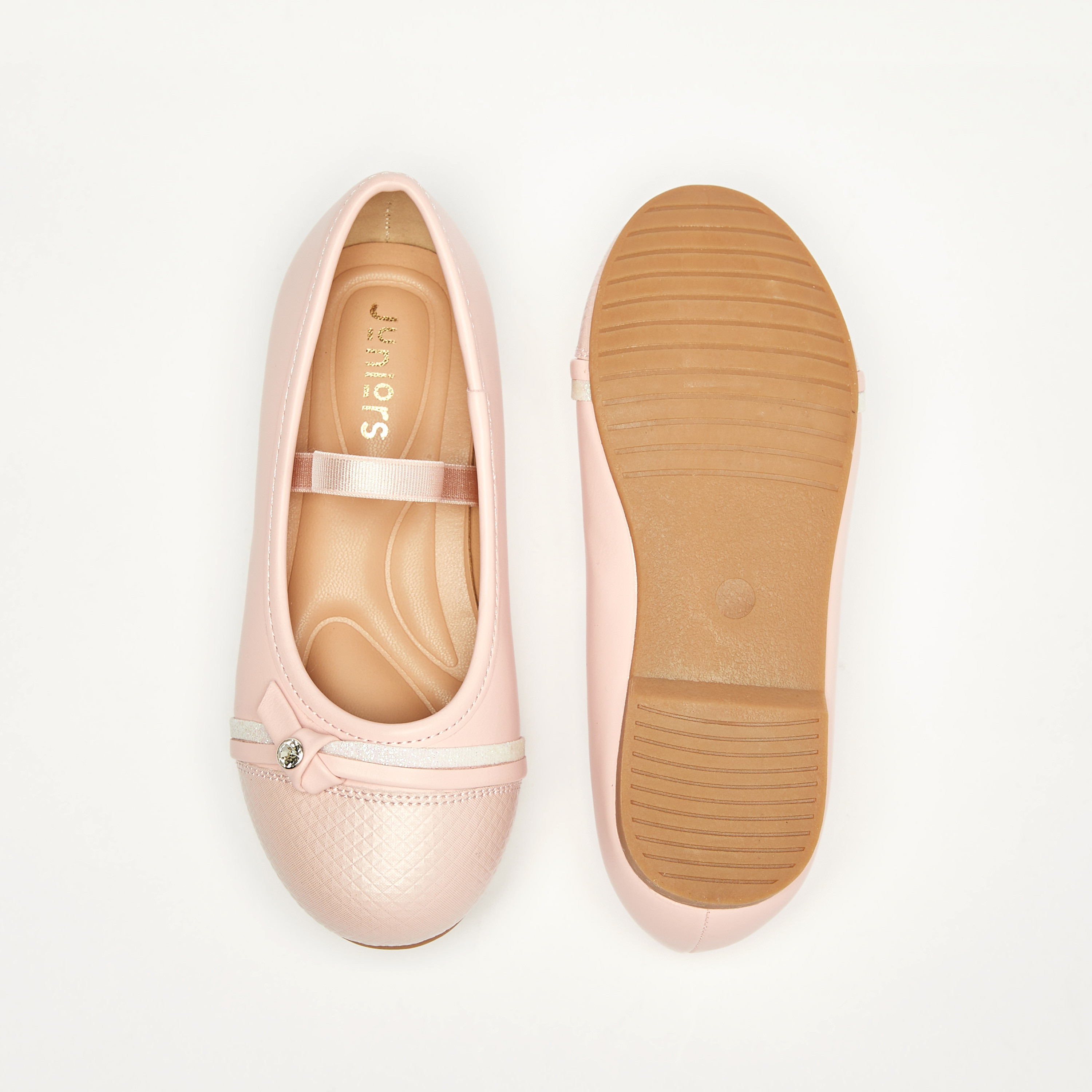 حذاء باليرينا سهل الارتداء مزيّن من جونيورز-girls-shoes-ballerinas-image-4
