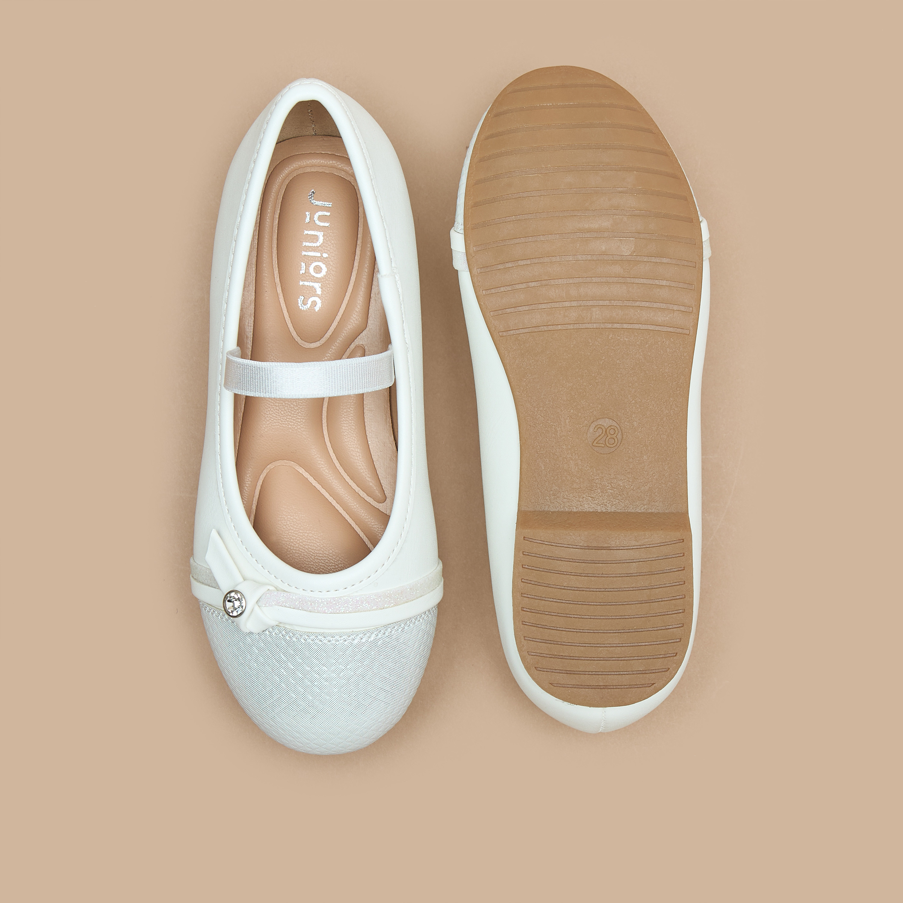 حذاء باليرينا سهل الارتداء مزيّن من جونيورز-girls-shoes-ballerinas-image-9