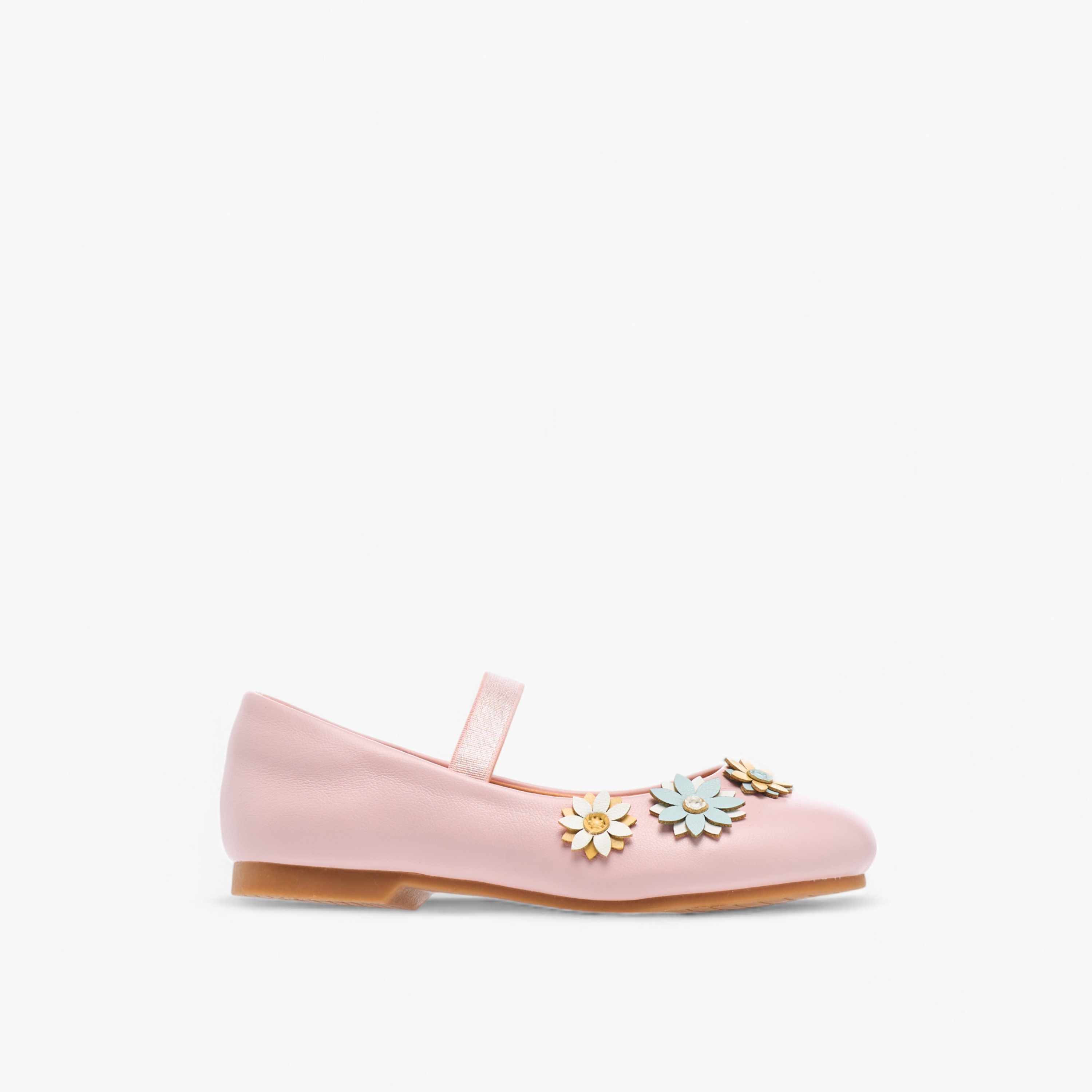 حذاء باليرينا سهل الارتداء بشريط مطاطي وزينة أزهار من جونيورز-girls-shoes-ballerinas-image-9