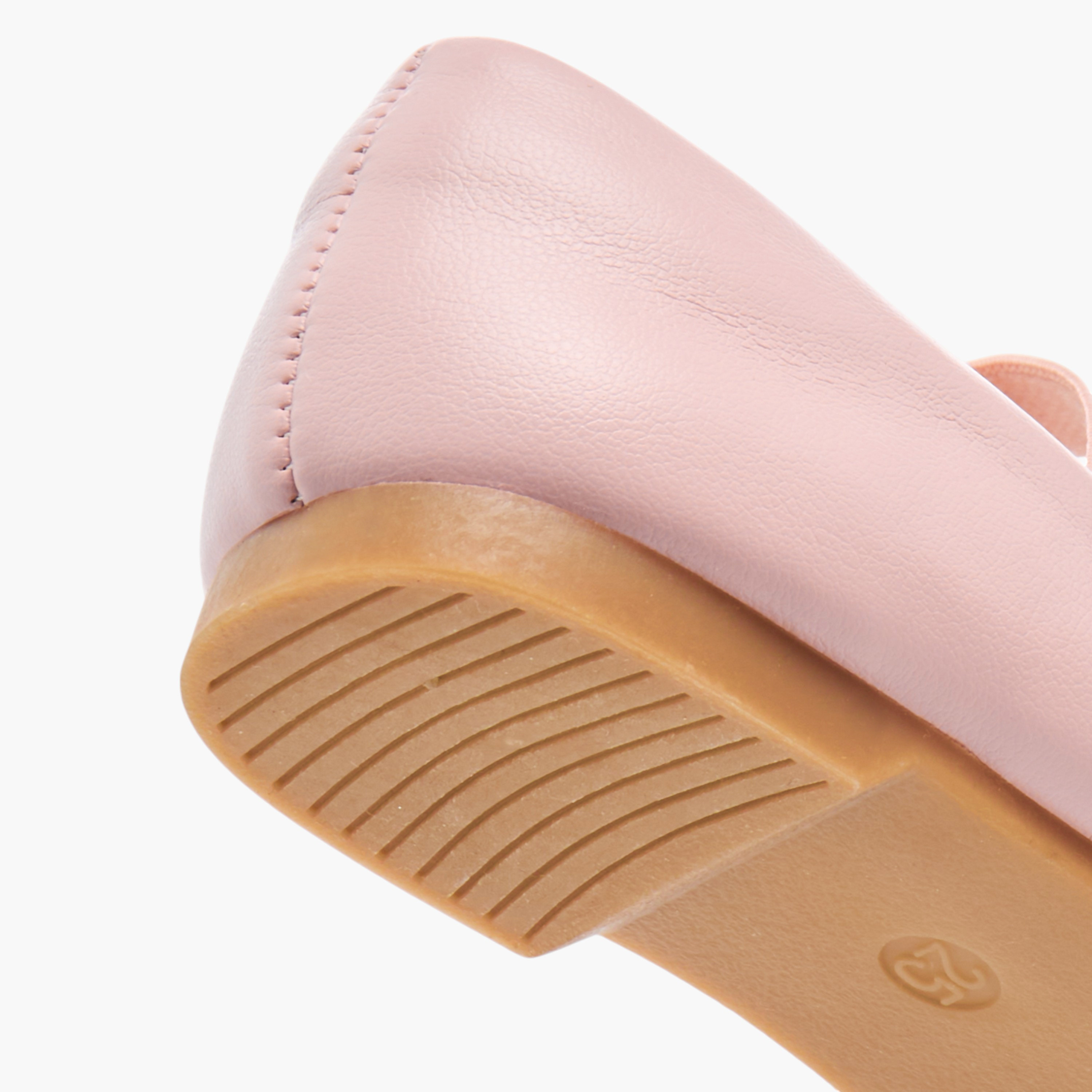 حذاء باليرينا سهل الارتداء بشريط مطاطي وزينة أزهار من جونيورز-girls-shoes-ballerinas-image-12