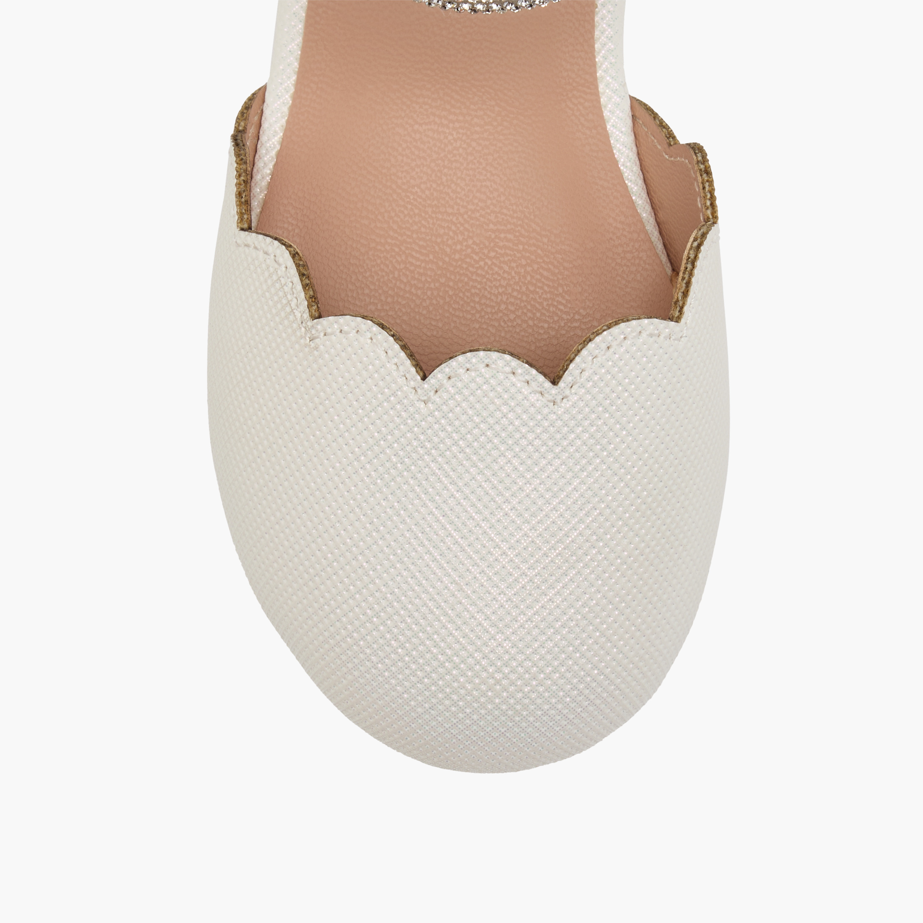 Juniors Scallop Detail Ballerina Shoes with Hook and Loop Closure-girls-shoes-ballerinas-image-4