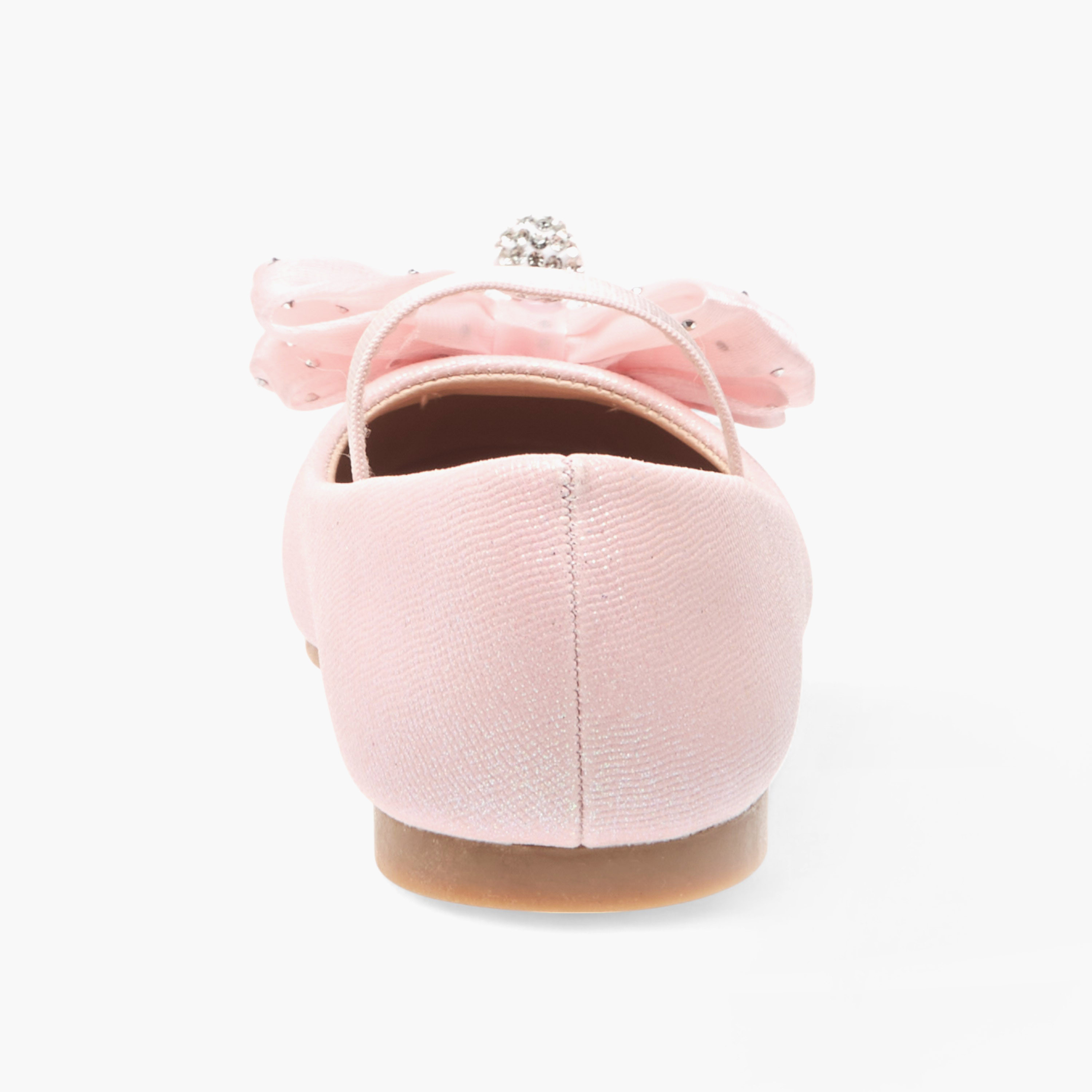 حذاء باليرينا بحزام مطاطي وزينة فيونكة من جونيورز-girls-shoes-ballerinas-image-5