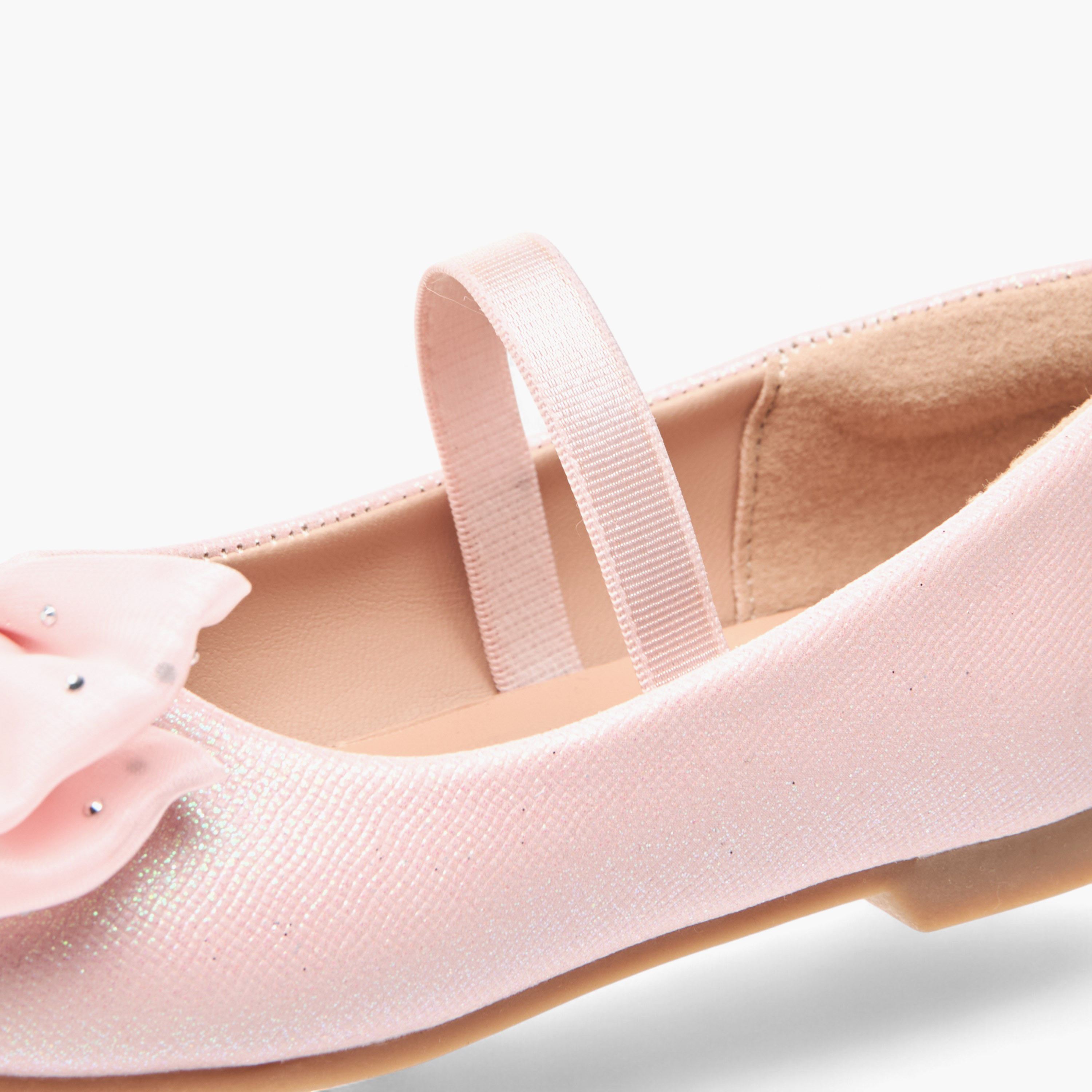 حذاء باليرينا بحزام مطاطي وزينة فيونكة من جونيورز-girls-shoes-ballerinas-image-6