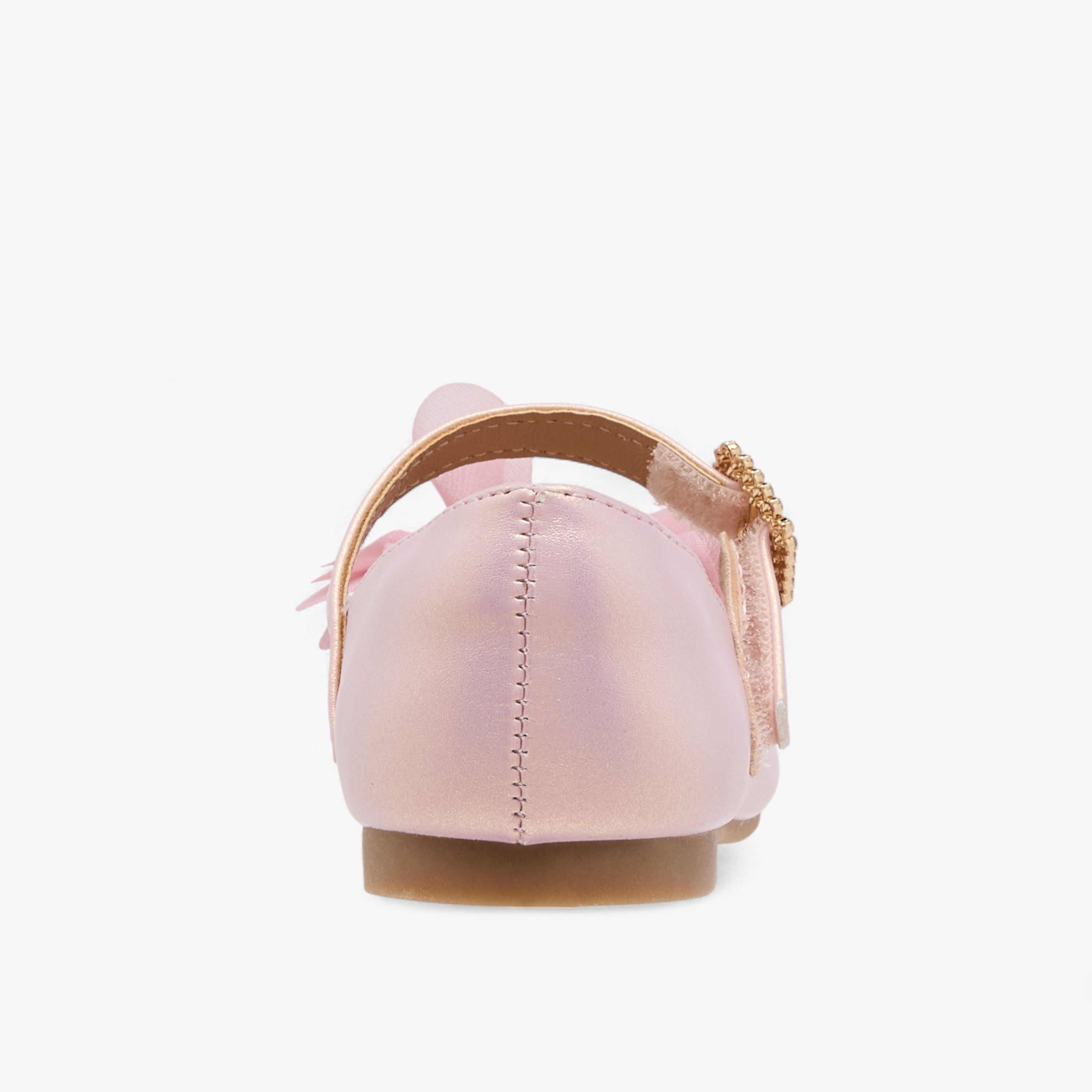 حذاء باليرينا مزين بفيونكة وشريط إغلاق لاصق من جونيورز-girls-shoes-maryjanes-image-5