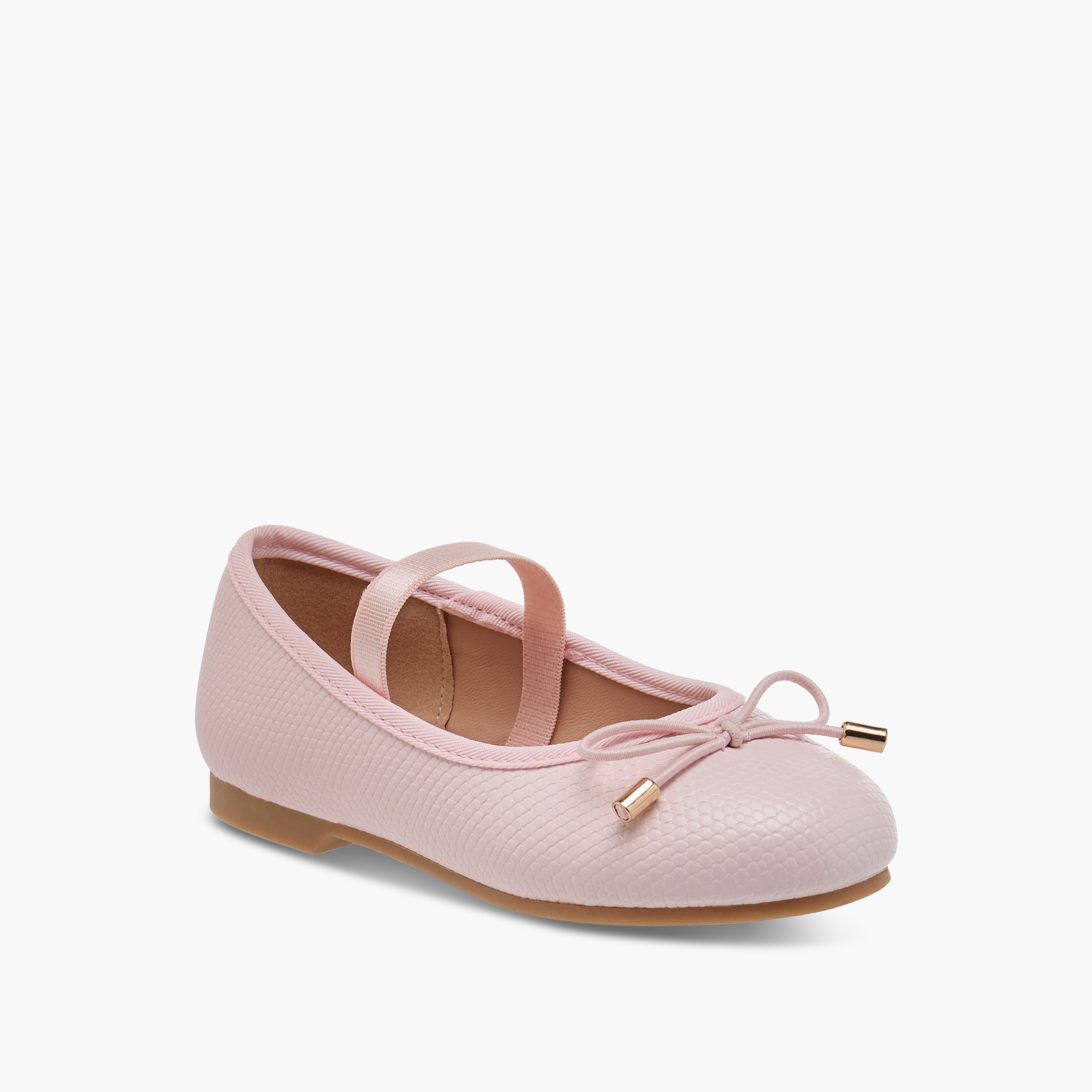 حذاء باليرينا مع شريط مطاطي وزينة فيونكة من جونيورز-girls-shoes-ballerinas-image-2