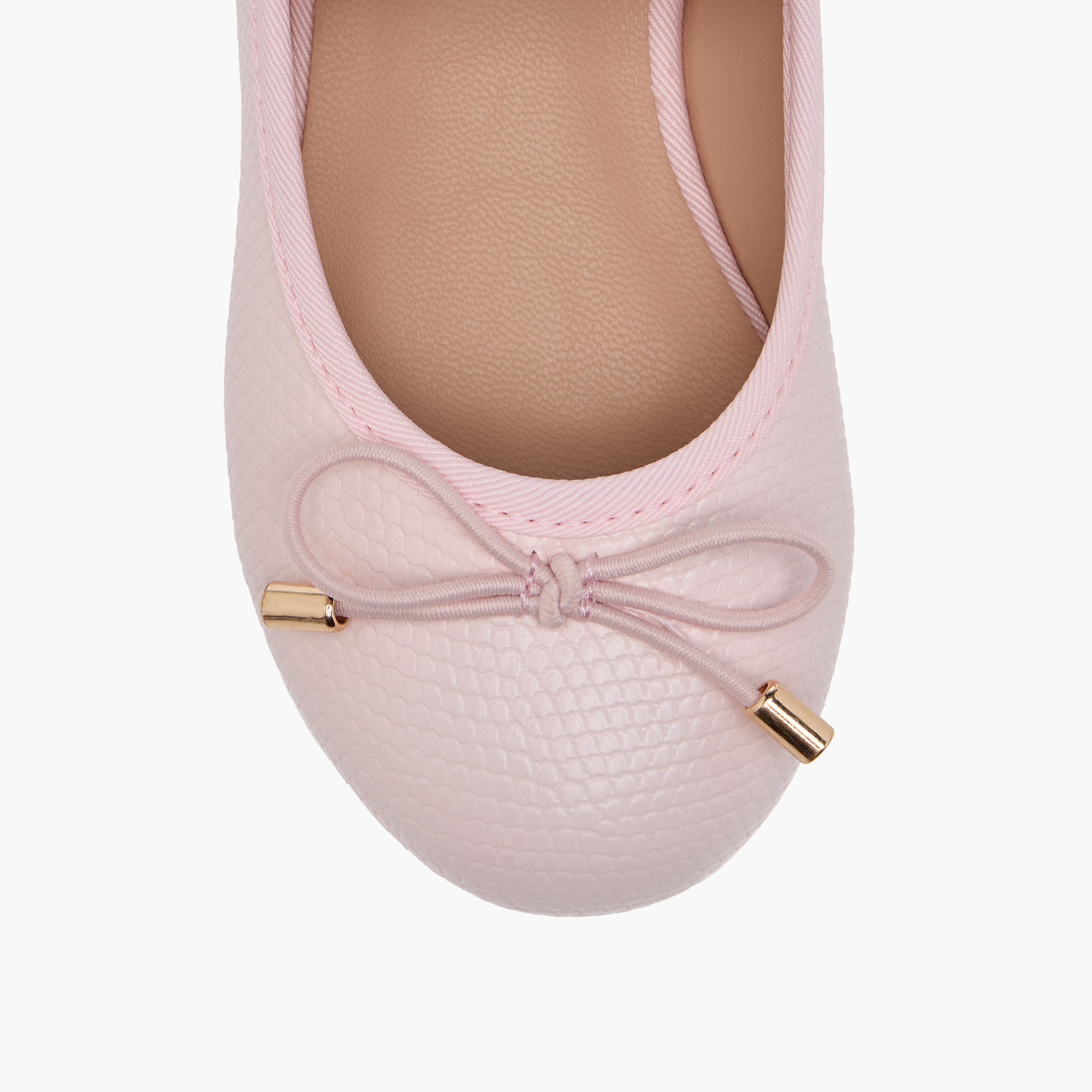 حذاء باليرينا مع شريط مطاطي وزينة فيونكة من جونيورز-girls-shoes-ballerinas-image-4