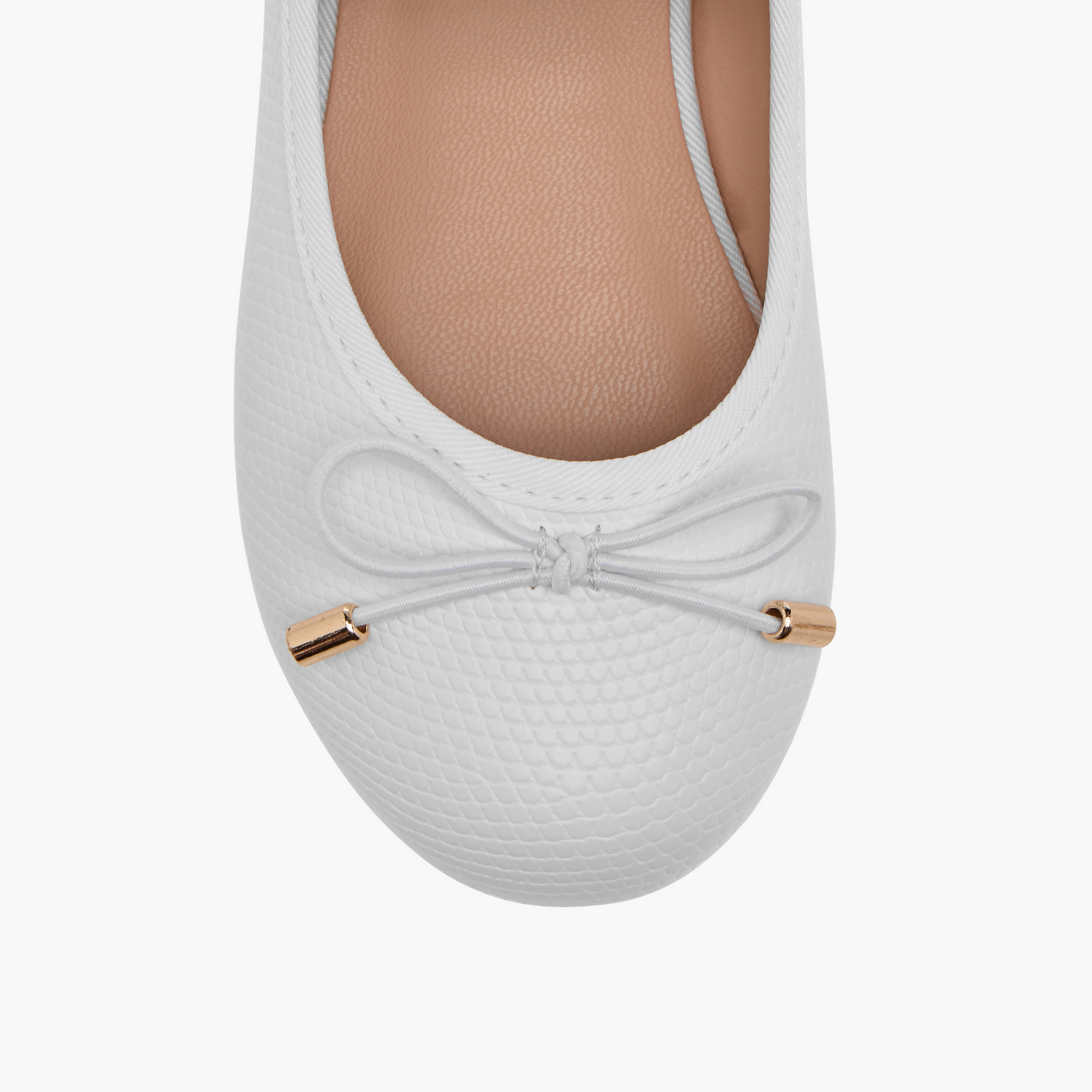 Juniors Bow Accent Ballerina Shoes with Elasticated Strap-girls-shoes-ballerinas-image-16