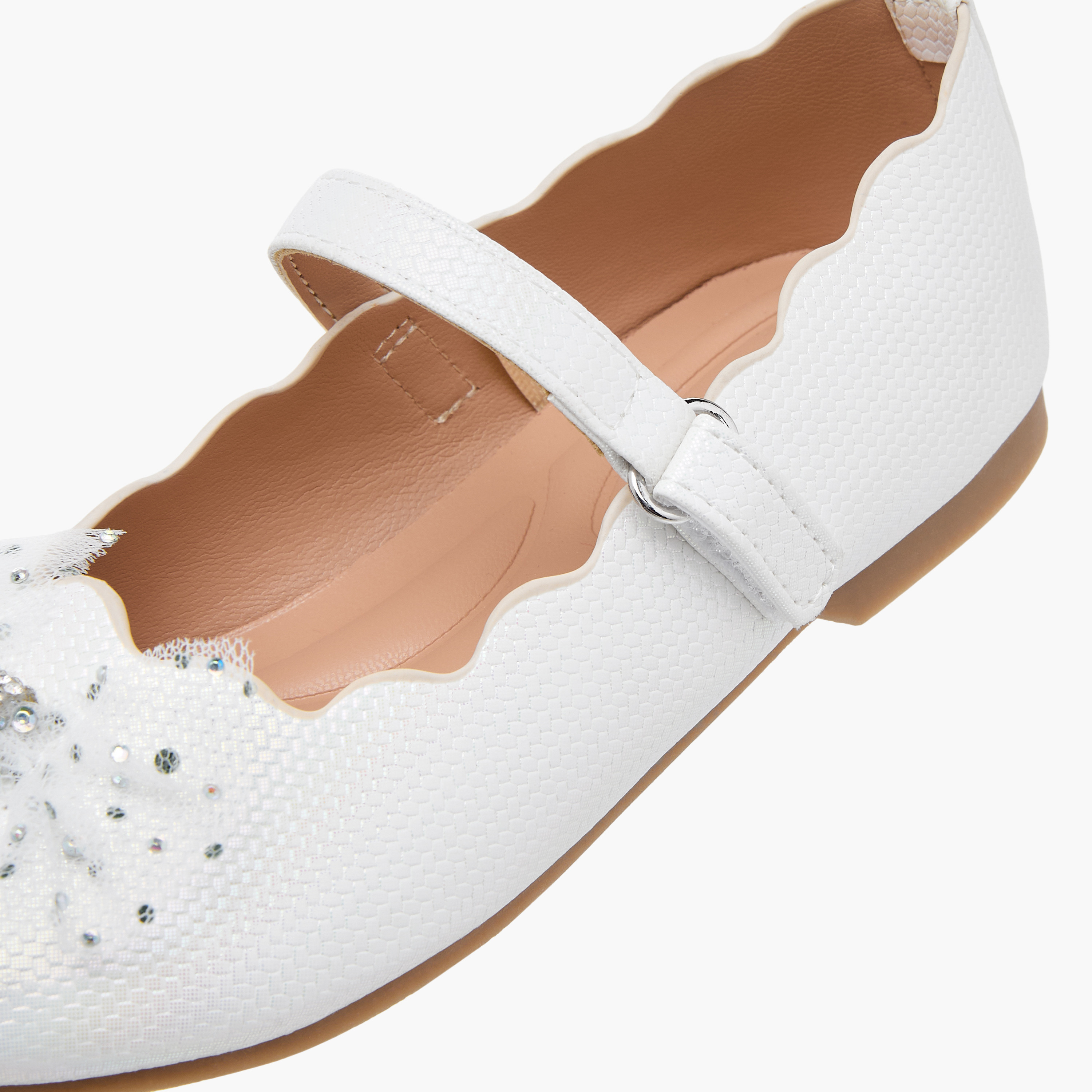 Juniors Bow Accent Ballerina Shoes with Hook and Loop Closure-girls-shoes-maryjanes-image-6