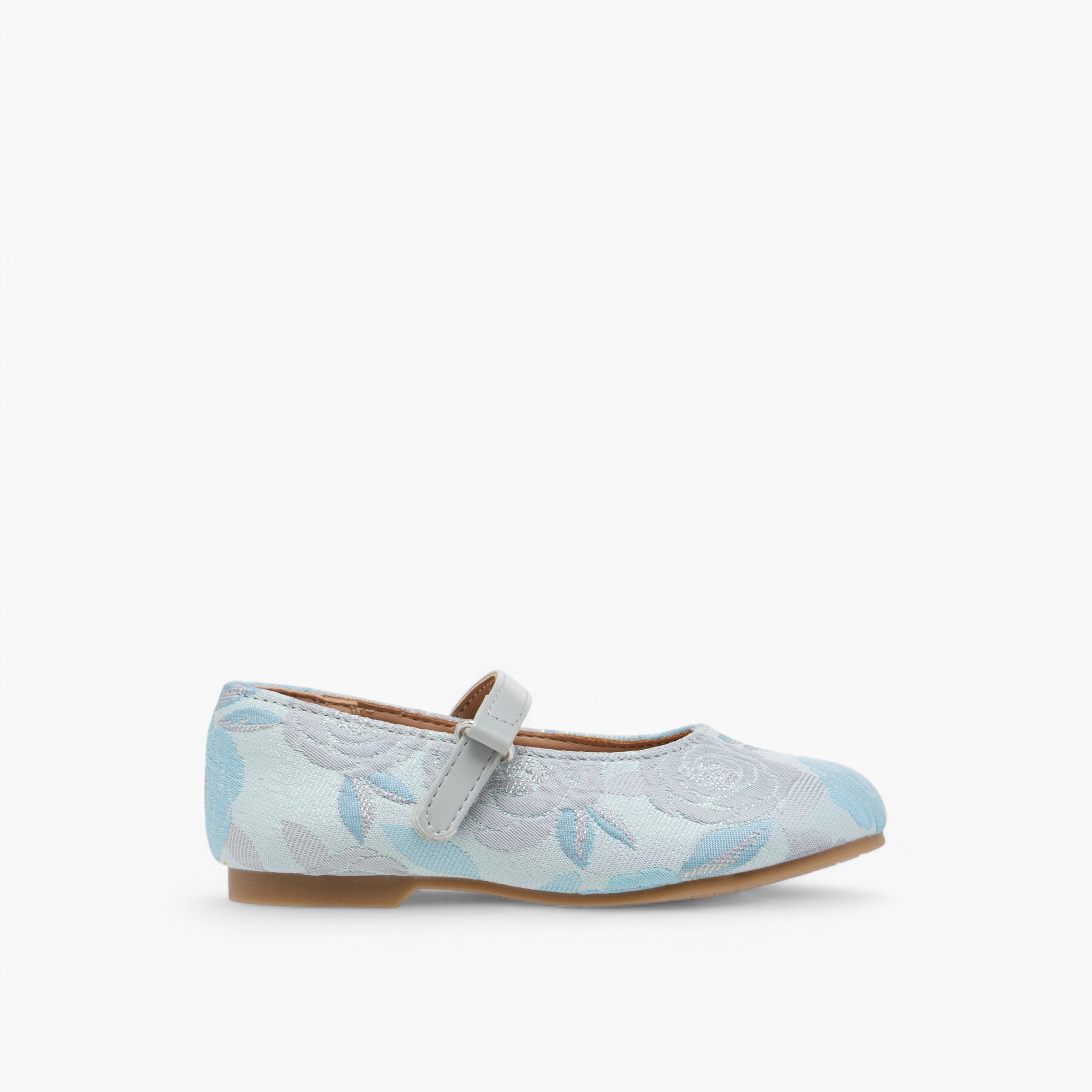 Juniors Embroidered Ballerina Shoes with Hook and Loop Closure-girls-shoes-ballerinas-image-3