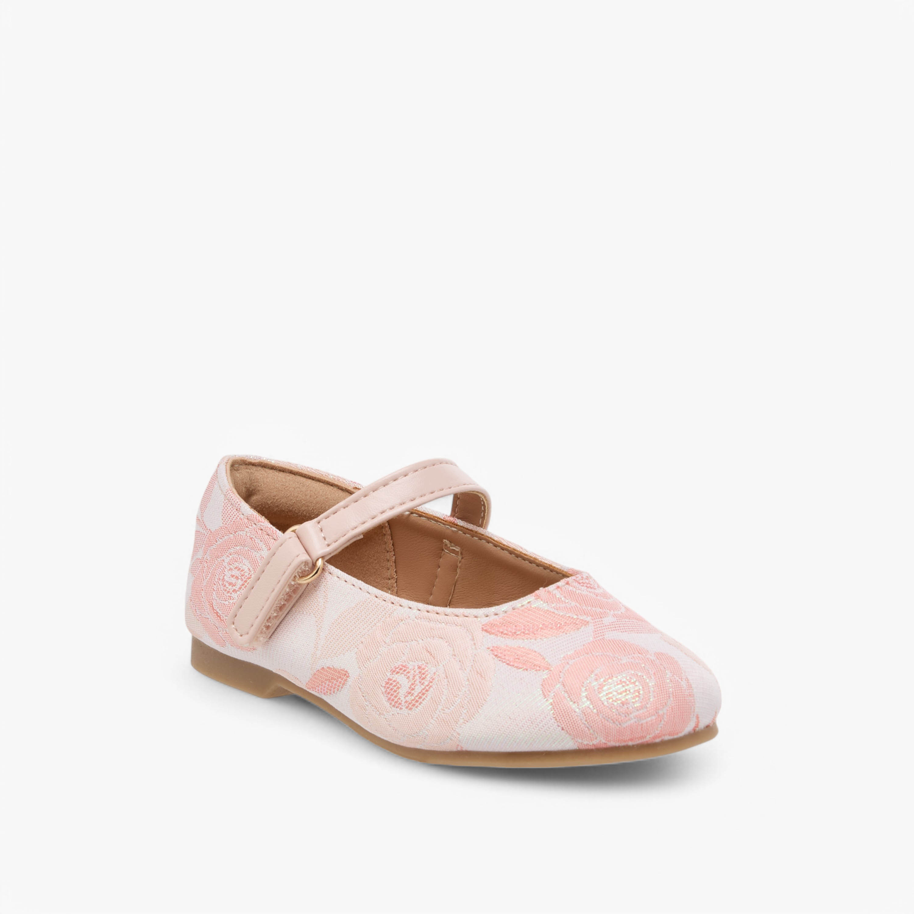 Juniors Embroidered Ballerina Shoes with Hook and Loop Closure-girls-shoes-ballerinas-image-8