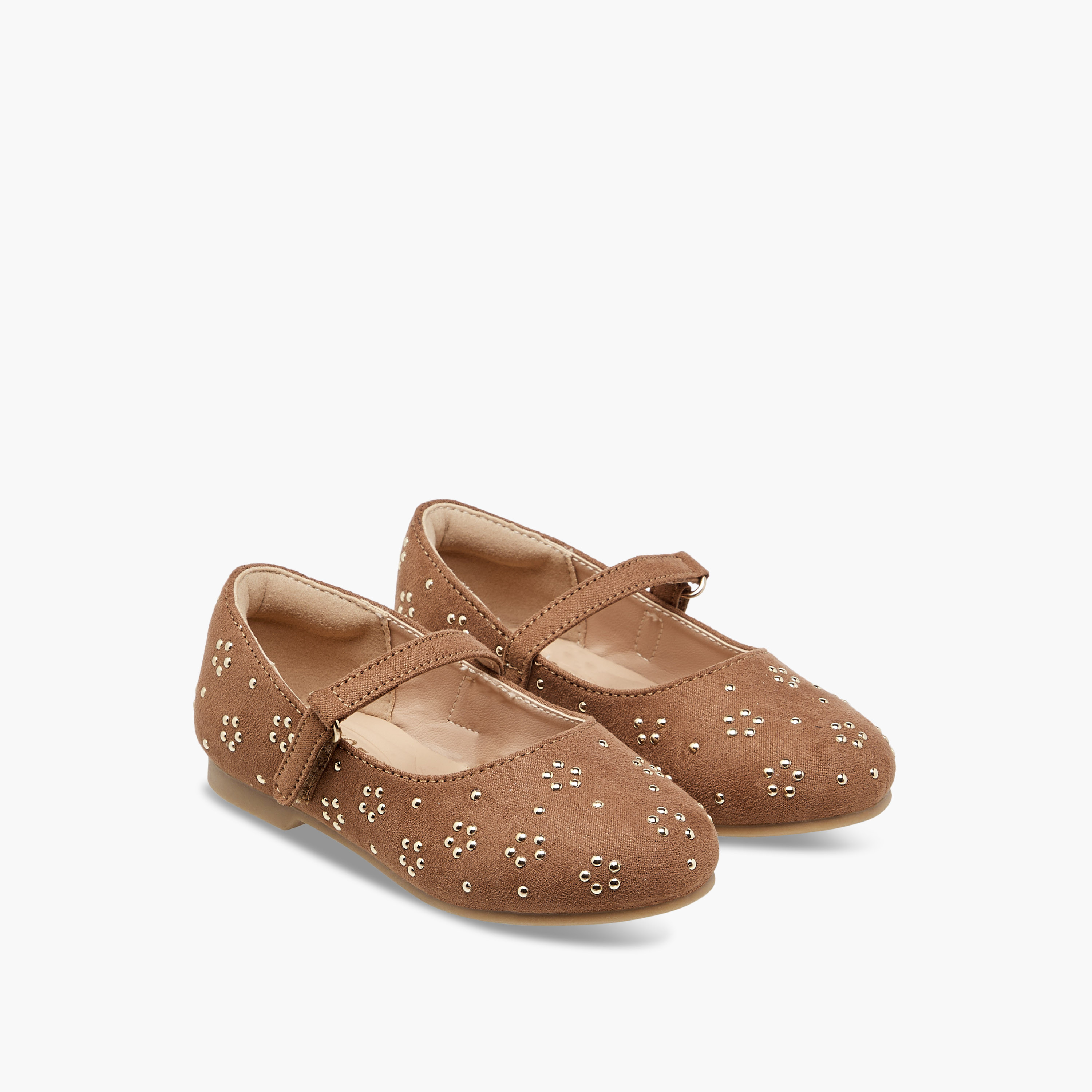 حذاء باليرينا مزين بشريط إغلاق لاصق من جونيورز-girls-shoes-ballerinas-image-6