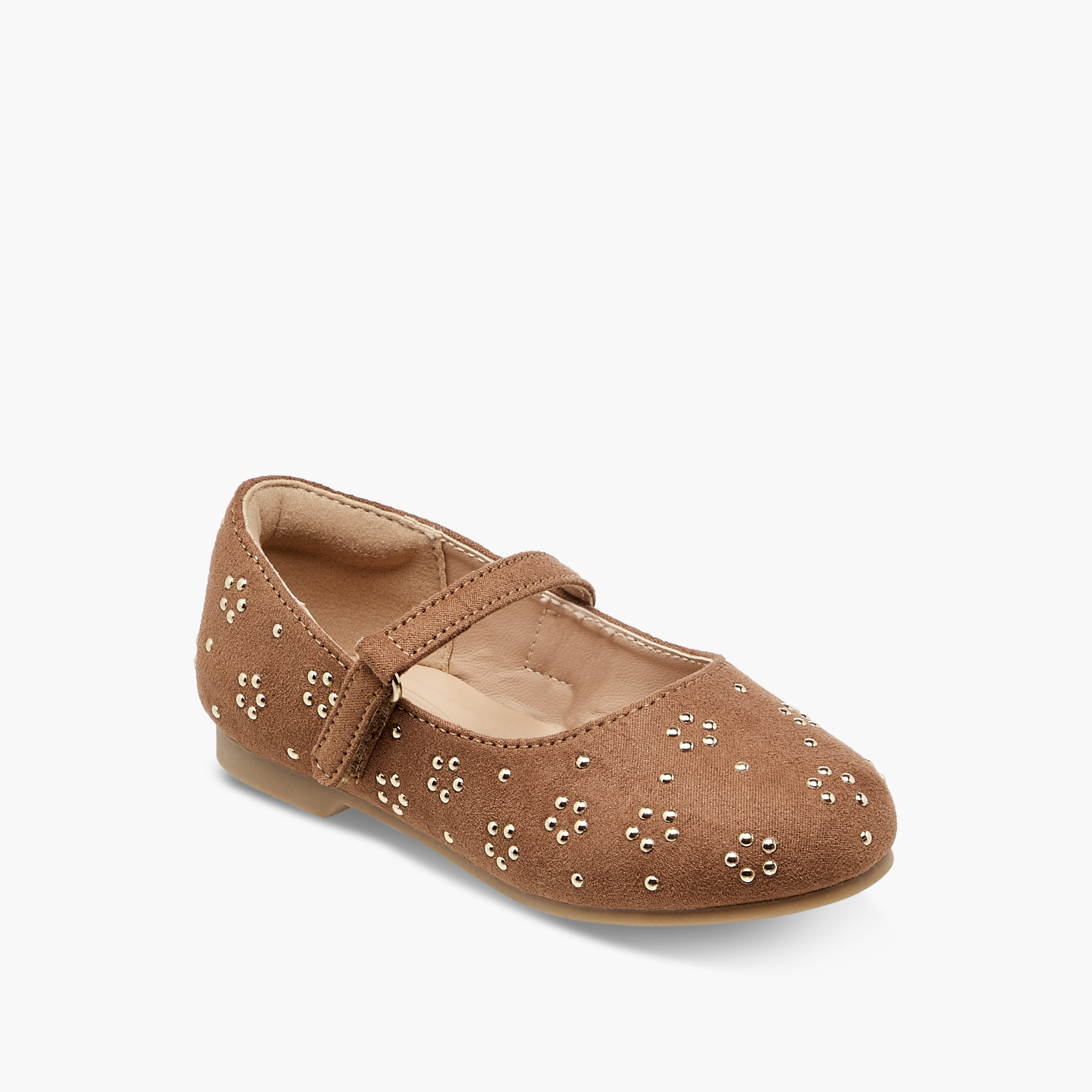 حذاء باليرينا مزين بشريط إغلاق لاصق من جونيورز-girls-shoes-ballerinas-image-5