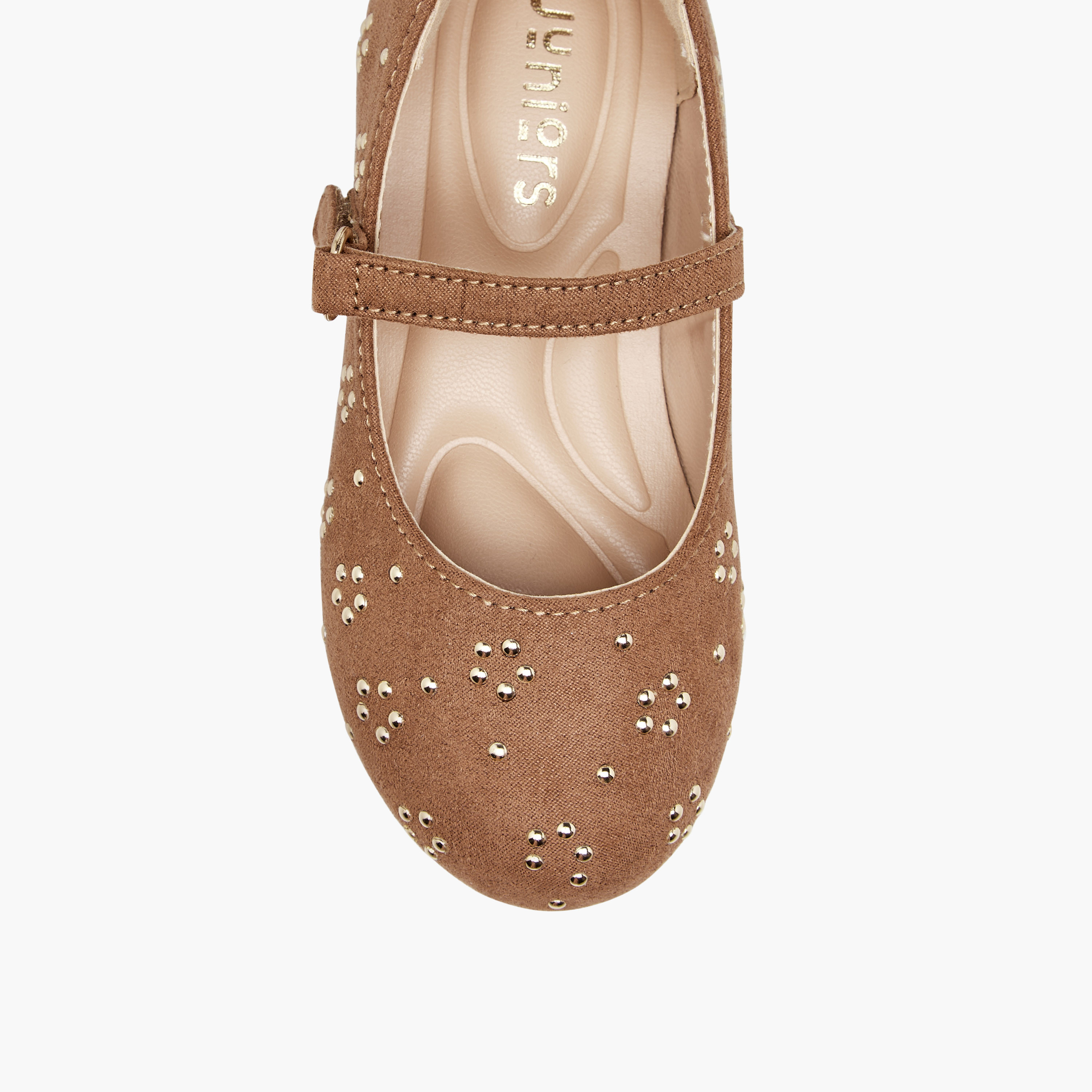 حذاء باليرينا مزين بشريط إغلاق لاصق من جونيورز-girls-shoes-ballerinas-image-3