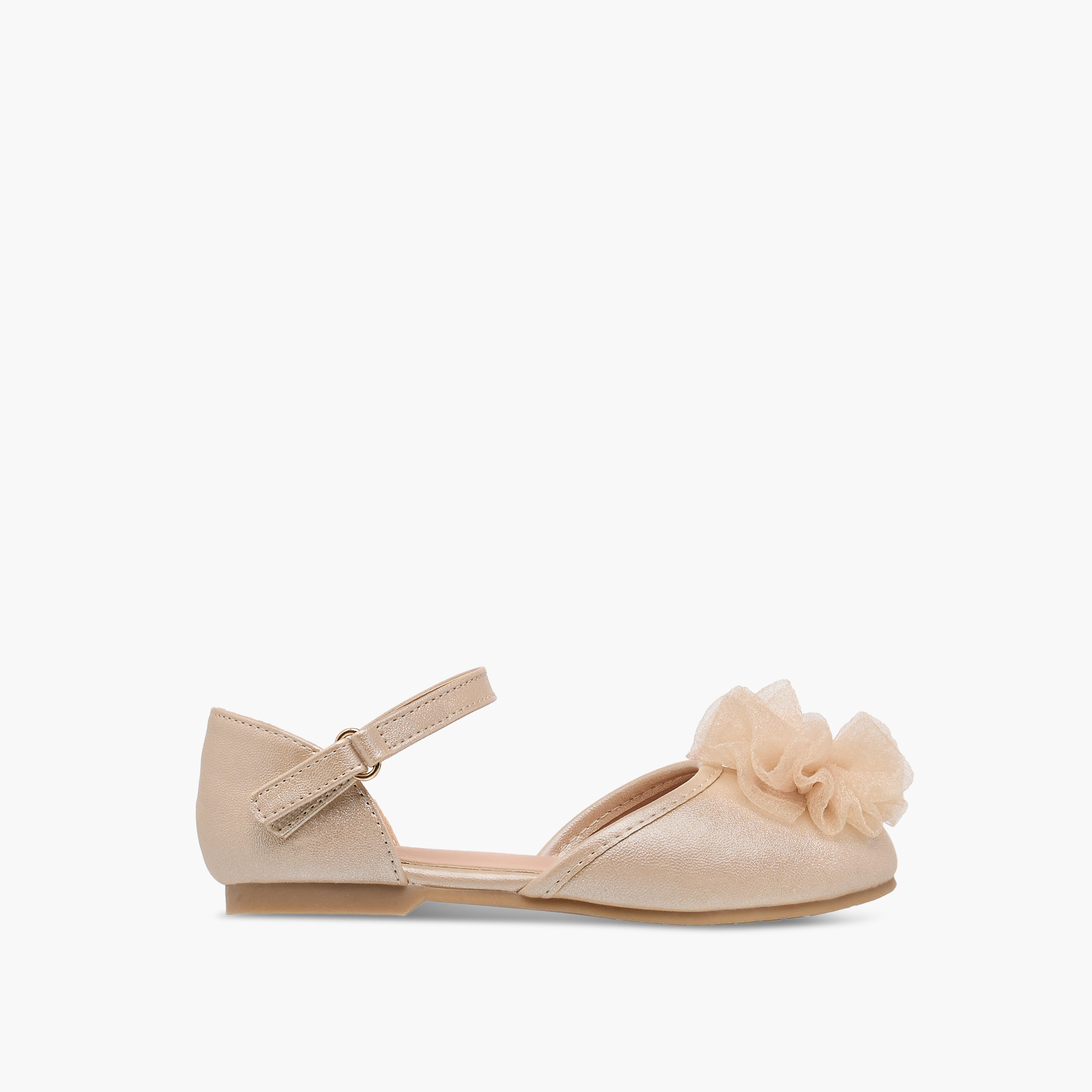 حذاء باليرينا بزينة أزهار وشريط إغلاق من جونيورز-girls-shoes-ballerinas-image-3