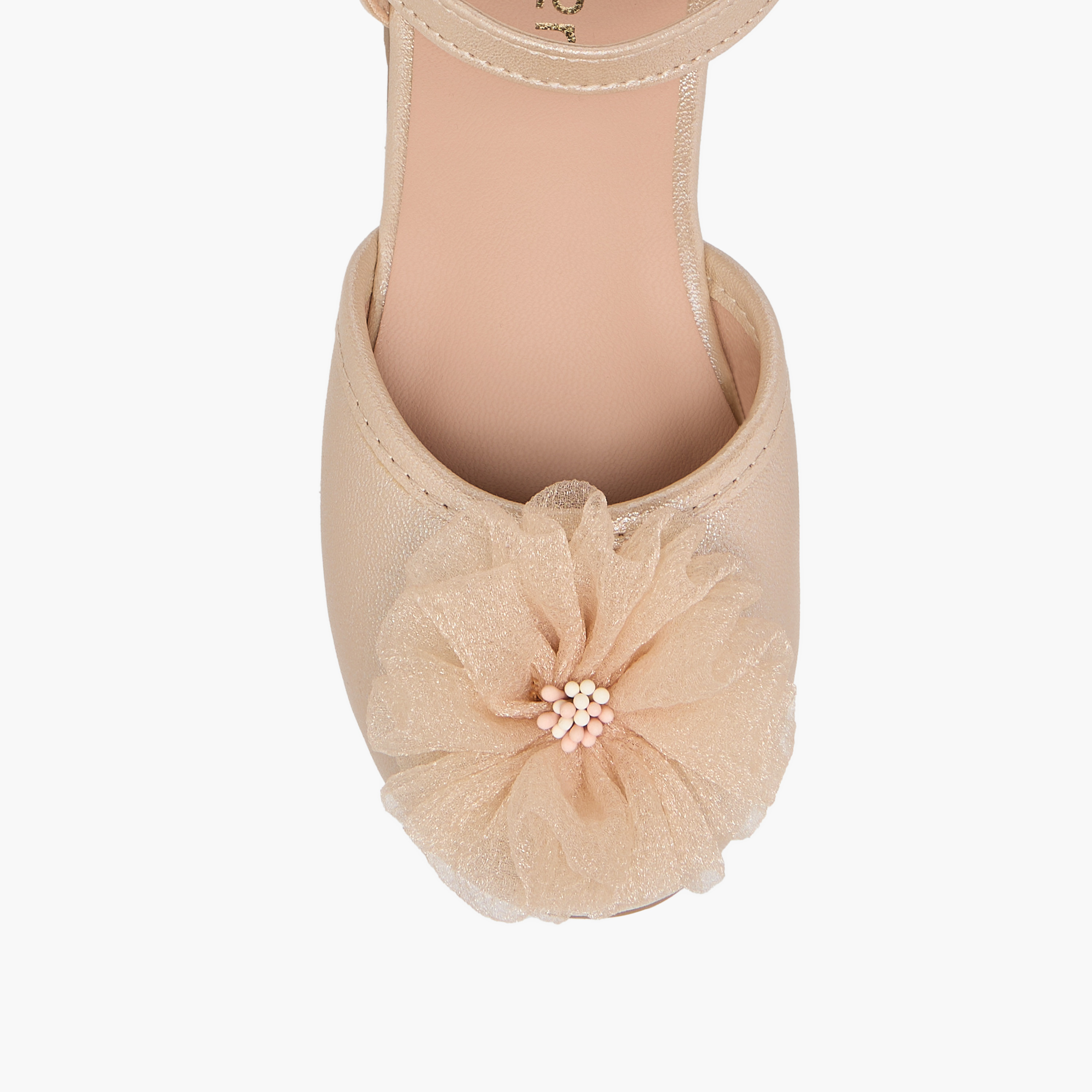 حذاء باليرينا بزينة أزهار وشريط إغلاق من جونيورز-girls-shoes-ballerinas-image-4