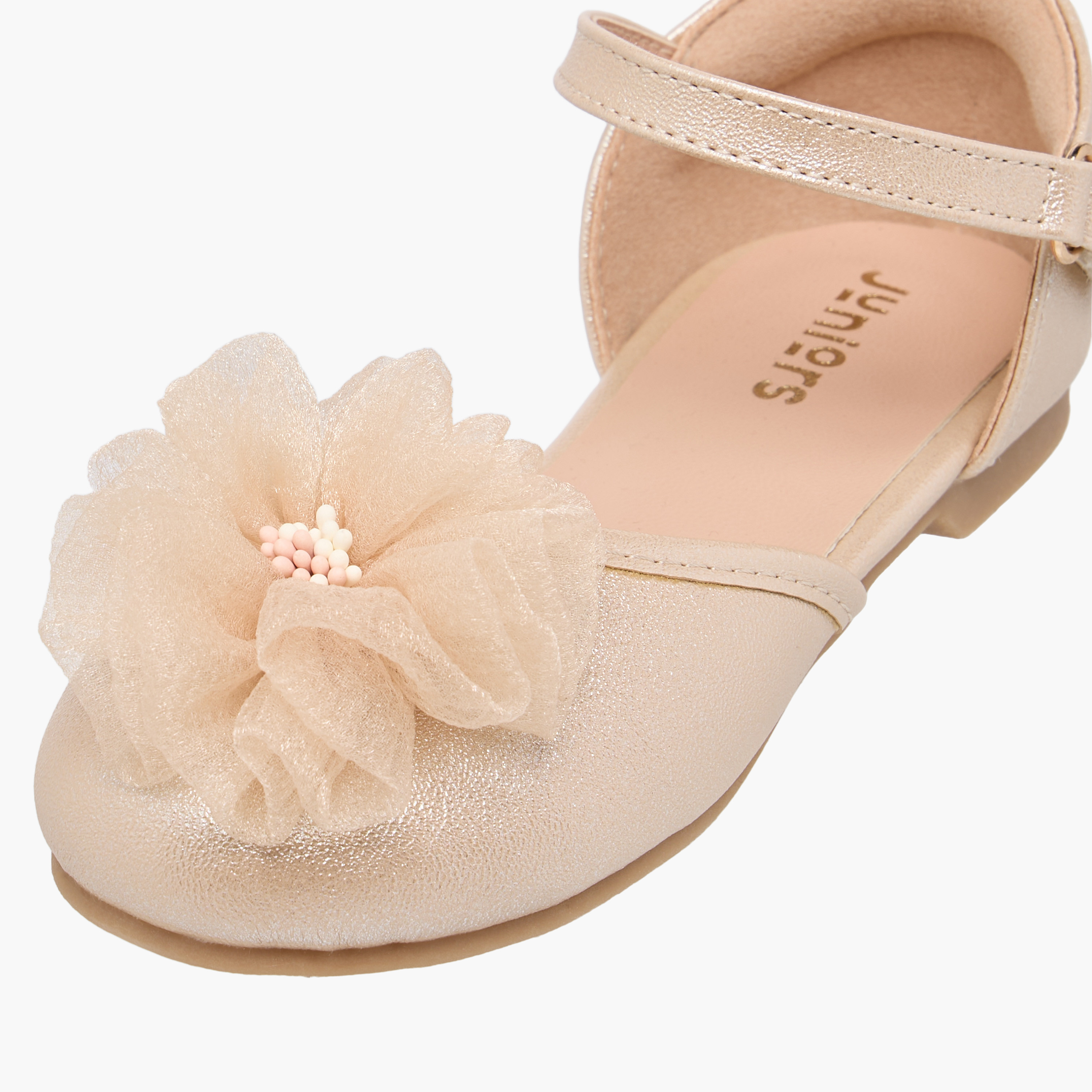 حذاء باليرينا بزينة أزهار وشريط إغلاق من جونيورز-girls-shoes-ballerinas-image-6