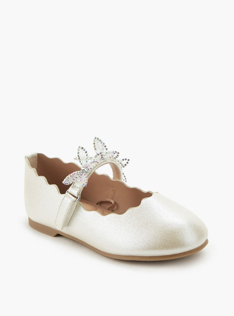 حذاء باليرينا مزين بشريط لاصق للبنات من جونيورز-girls-shoes-maryjanes-image-2