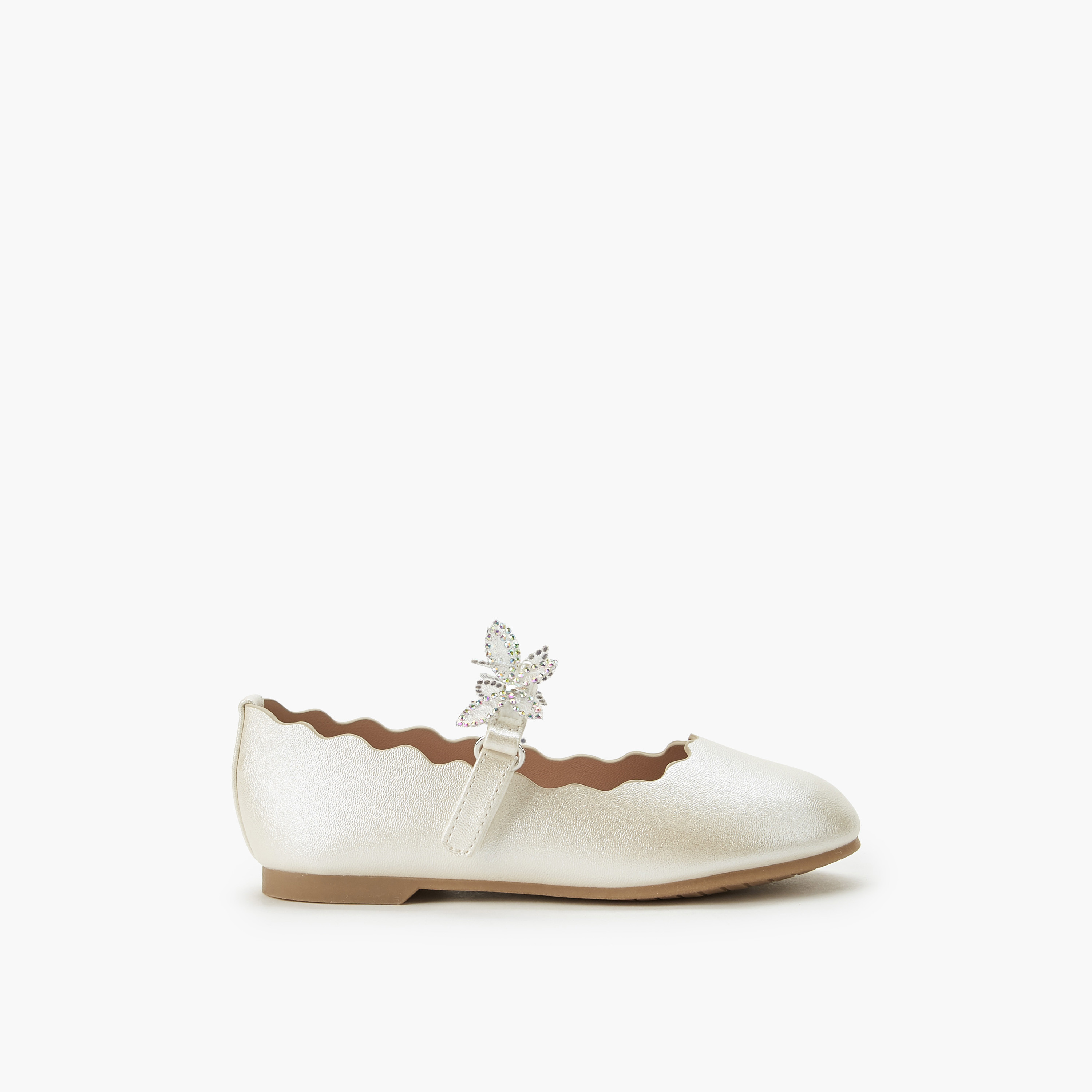 حذاء باليرينا مزين بشريط لاصق للبنات من جونيورز-girls-shoes-maryjanes-image-3