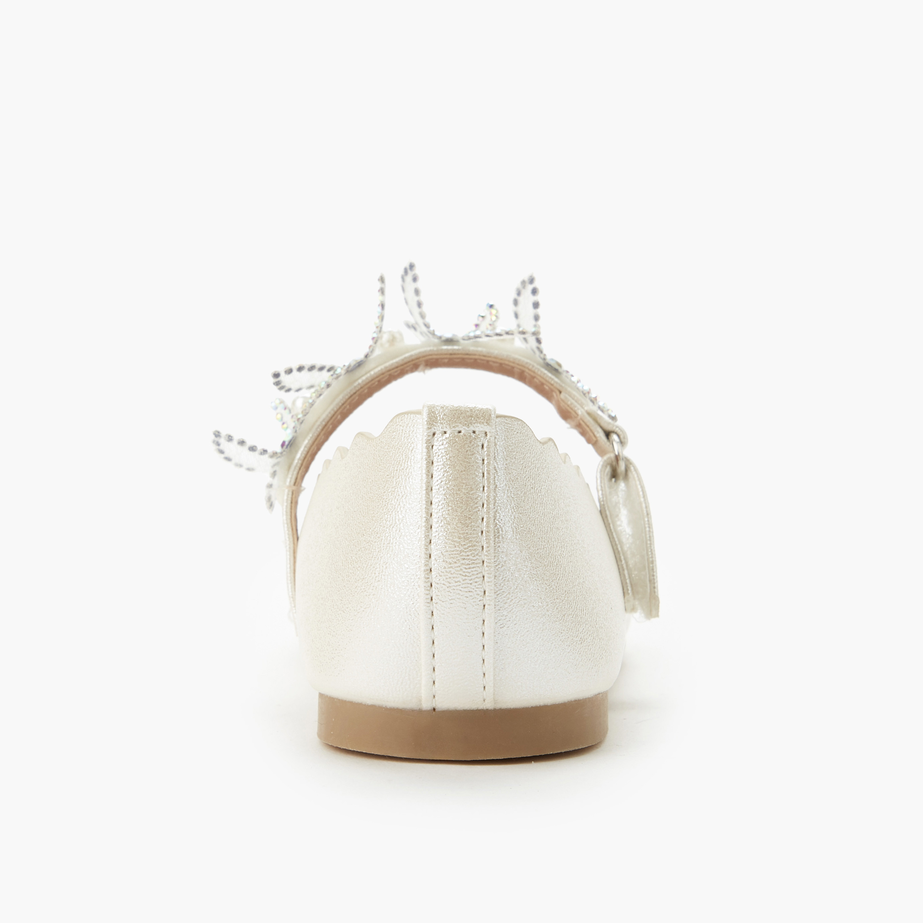 حذاء باليرينا مزين بشريط لاصق للبنات من جونيورز-girls-shoes-maryjanes-image-4