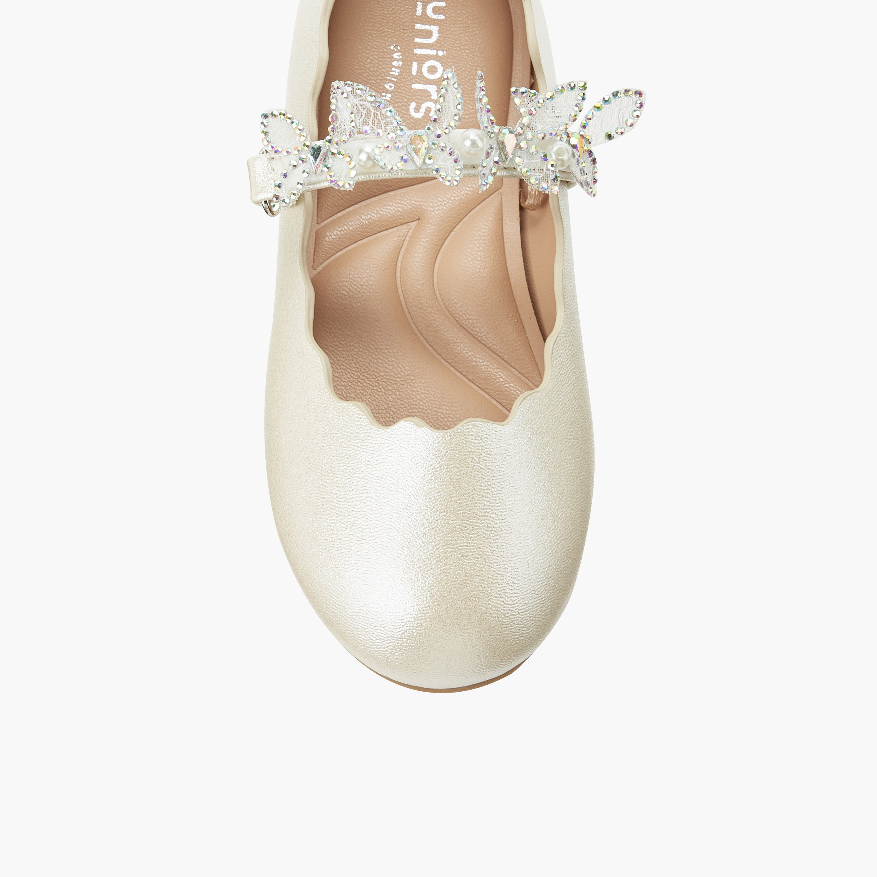 حذاء باليرينا مزين بشريط لاصق للبنات من جونيورز-girls-shoes-maryjanes-image-5