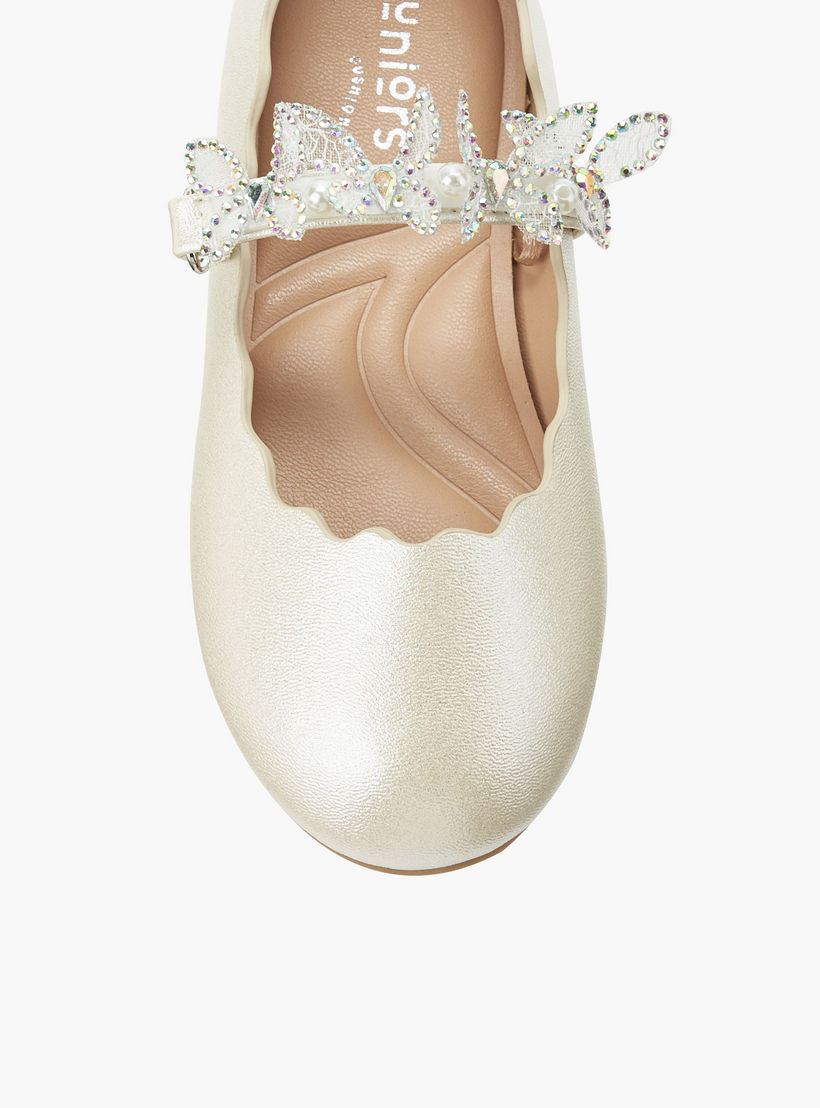 حذاء باليرينا مزين بشريط لاصق للبنات من جونيورز-girls-shoes-maryjanes-image-5