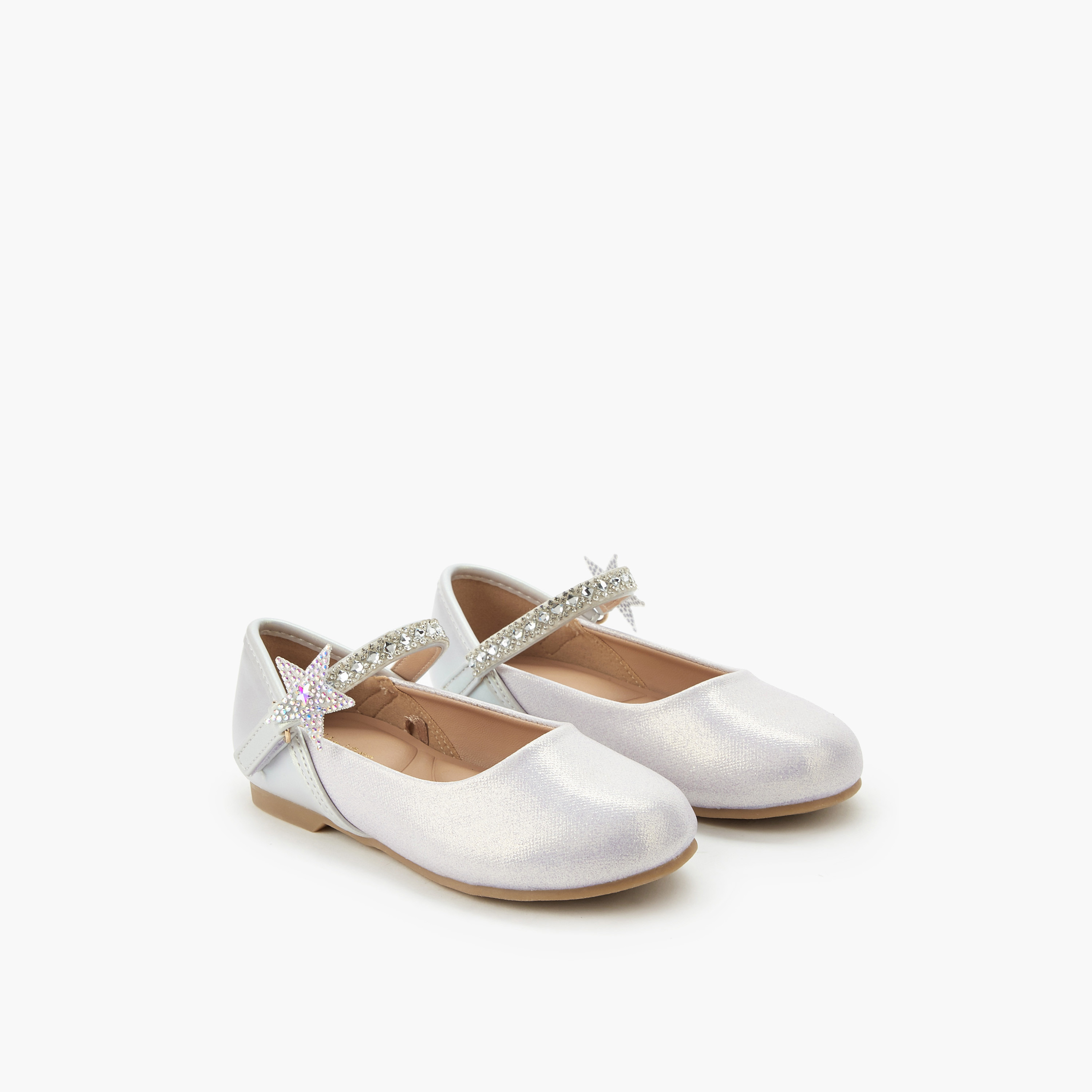 حذاء باليرينا بشريط إغلاق لاصق للبنات من جونيورز-girls-shoes-ballerinas-image-1