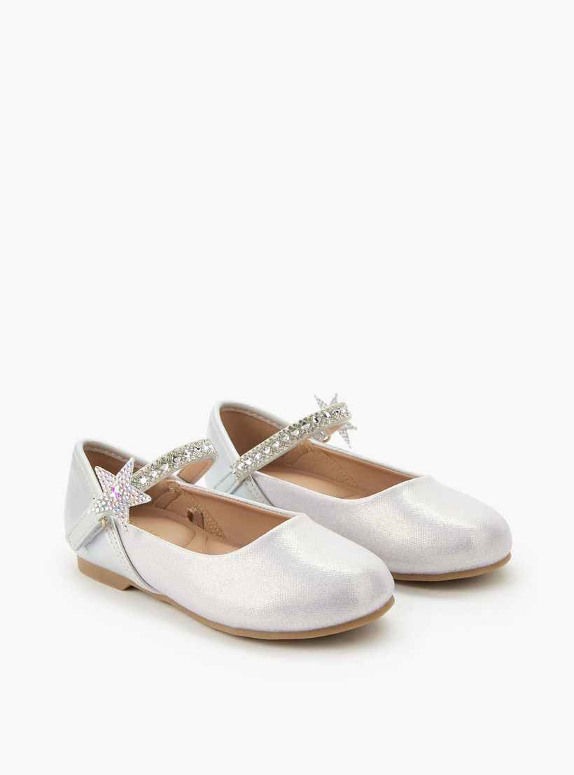 حذاء باليرينا بشريط إغلاق لاصق للبنات من جونيورز-girls-shoes-ballerinas-image-1