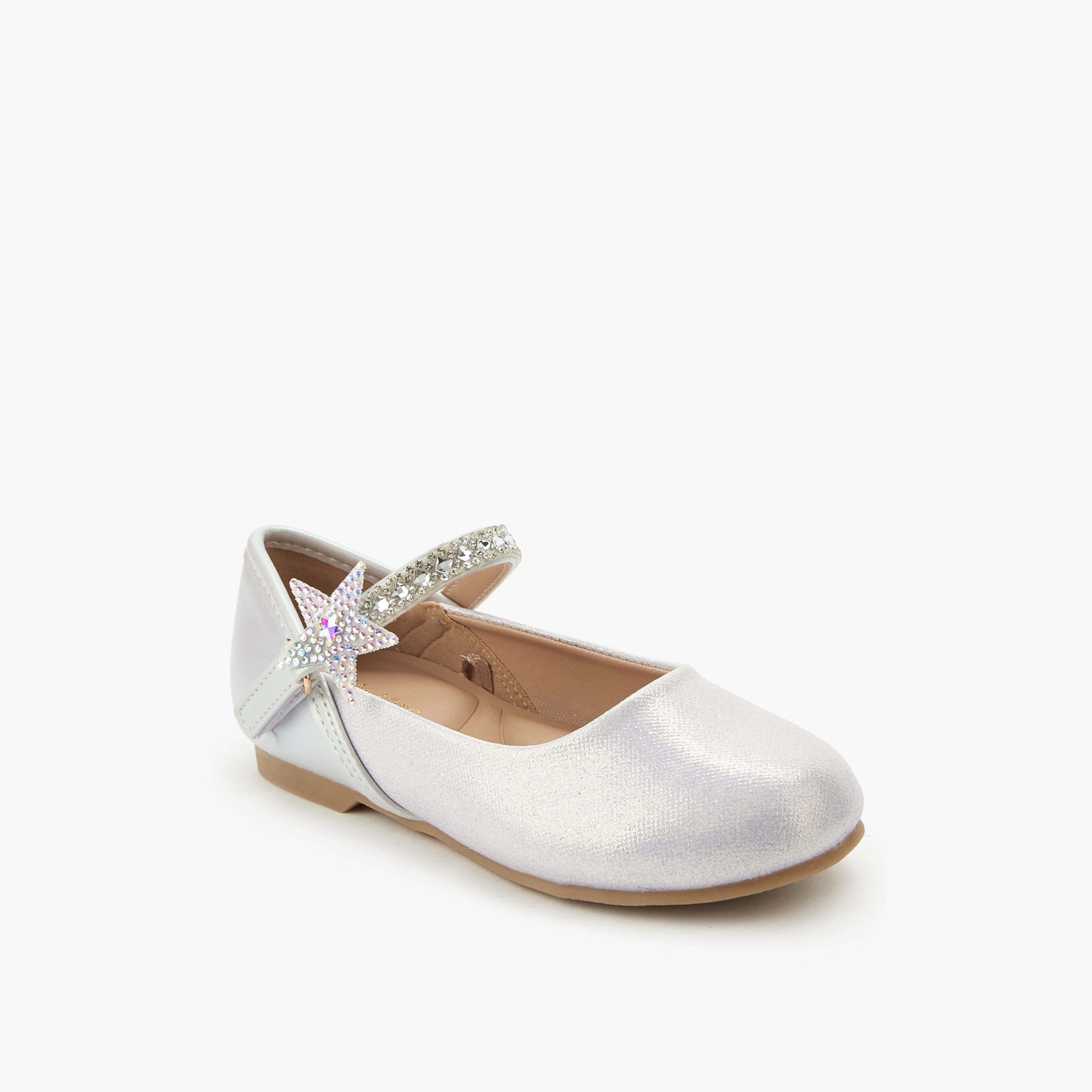 حذاء باليرينا بشريط إغلاق لاصق للبنات من جونيورز-girls-shoes-ballerinas-image-2