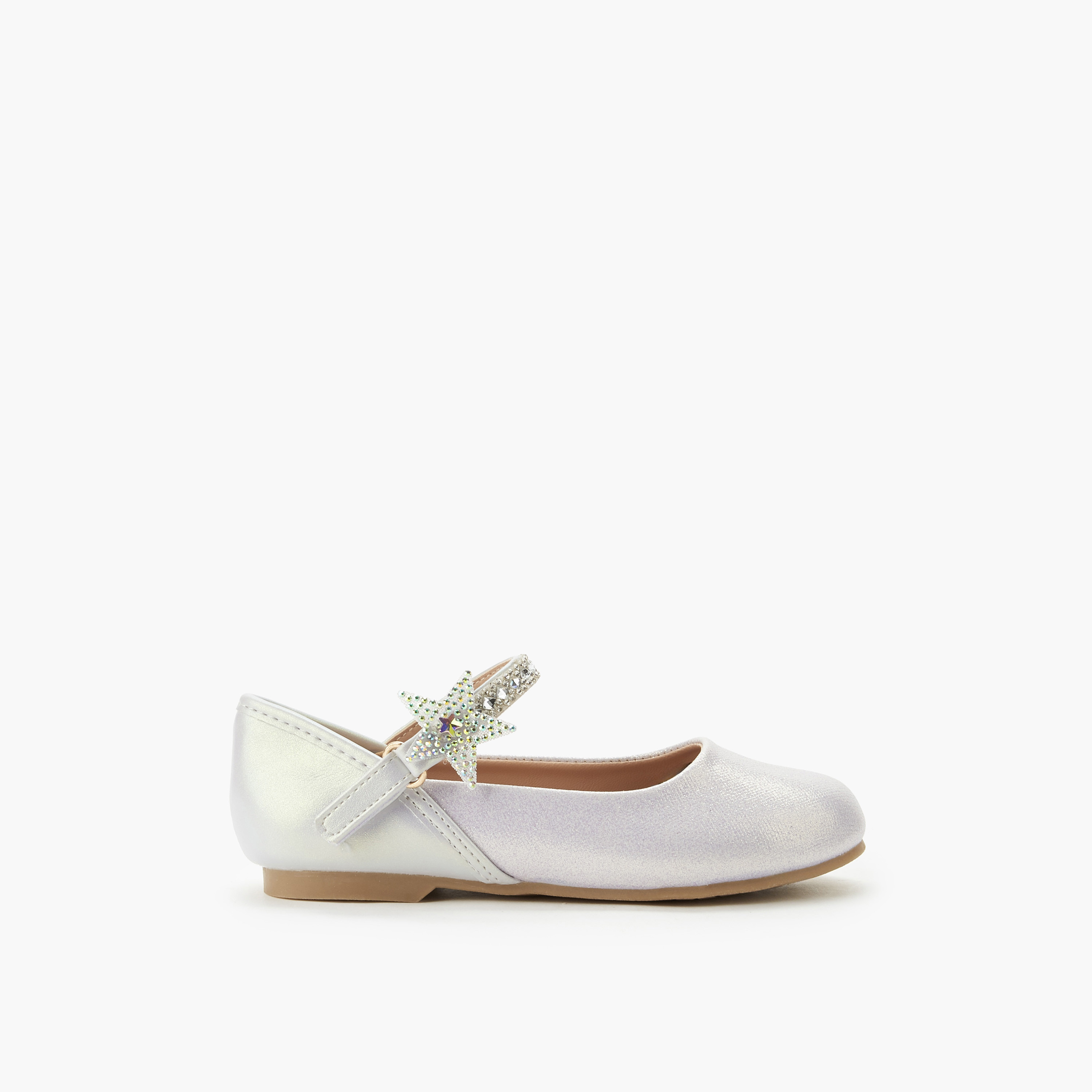 حذاء باليرينا بشريط إغلاق لاصق للبنات من جونيورز-girls-shoes-ballerinas-image-3