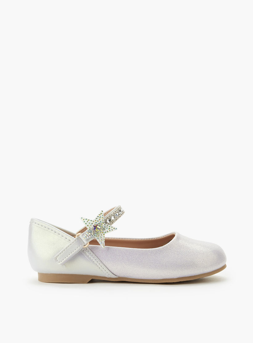 حذاء باليرينا بشريط إغلاق لاصق للبنات من جونيورز-girls-shoes-ballerinas-image-3