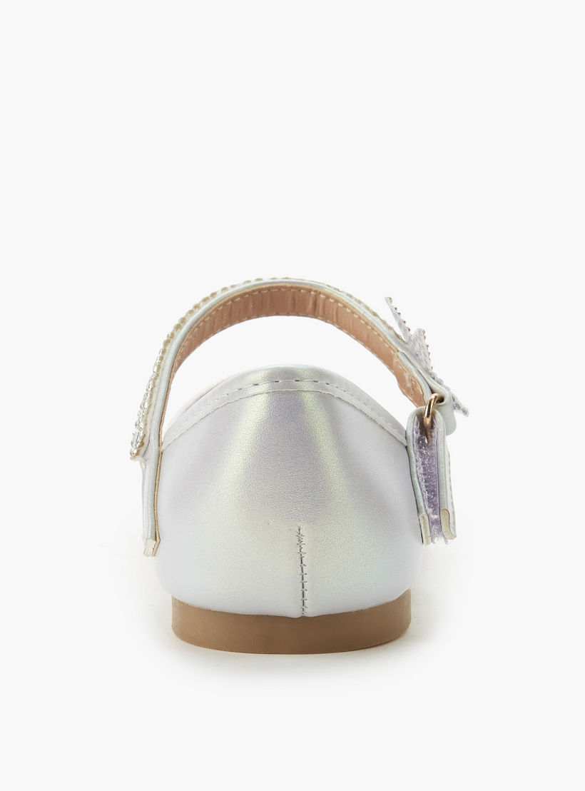 حذاء باليرينا بشريط إغلاق لاصق للبنات من جونيورز-girls-shoes-ballerinas-image-4