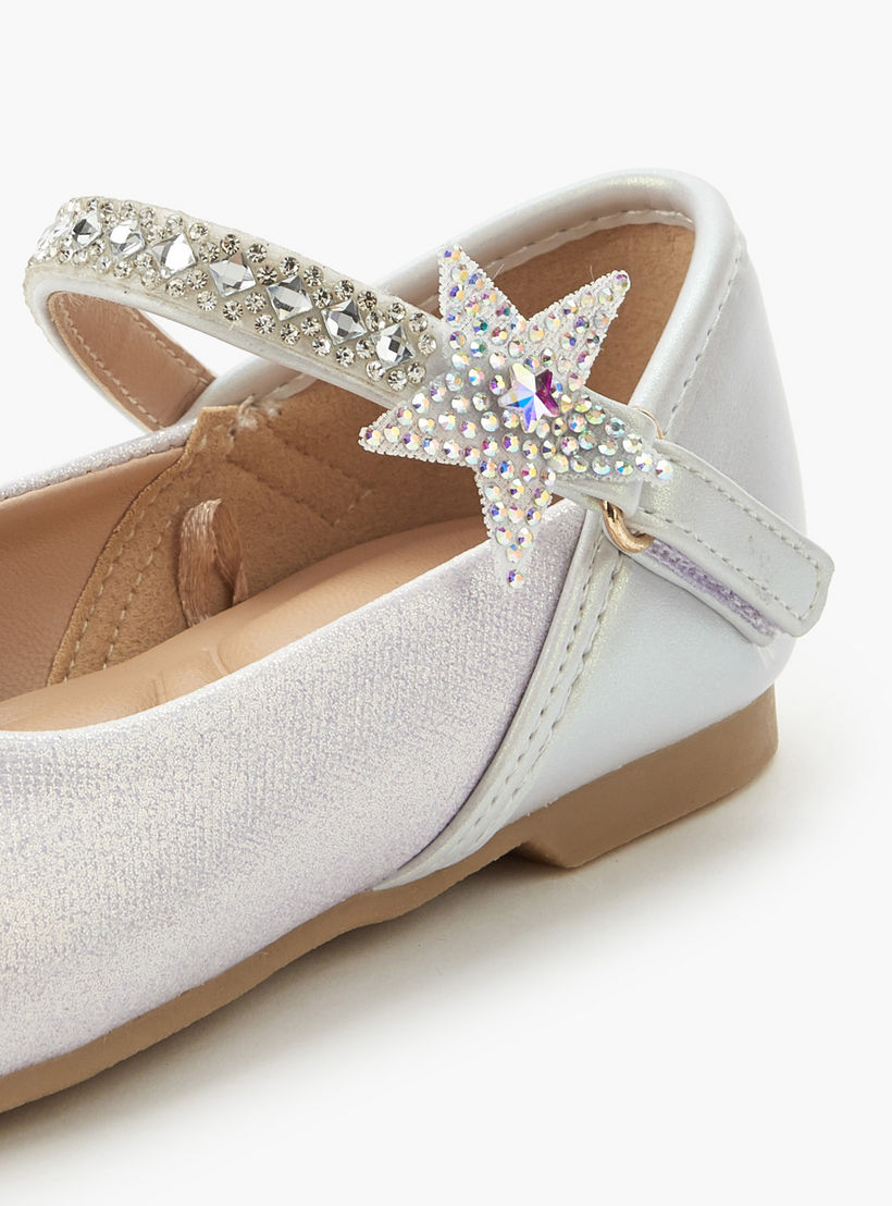 حذاء باليرينا بشريط إغلاق لاصق للبنات من جونيورز-girls-shoes-ballerinas-image-5