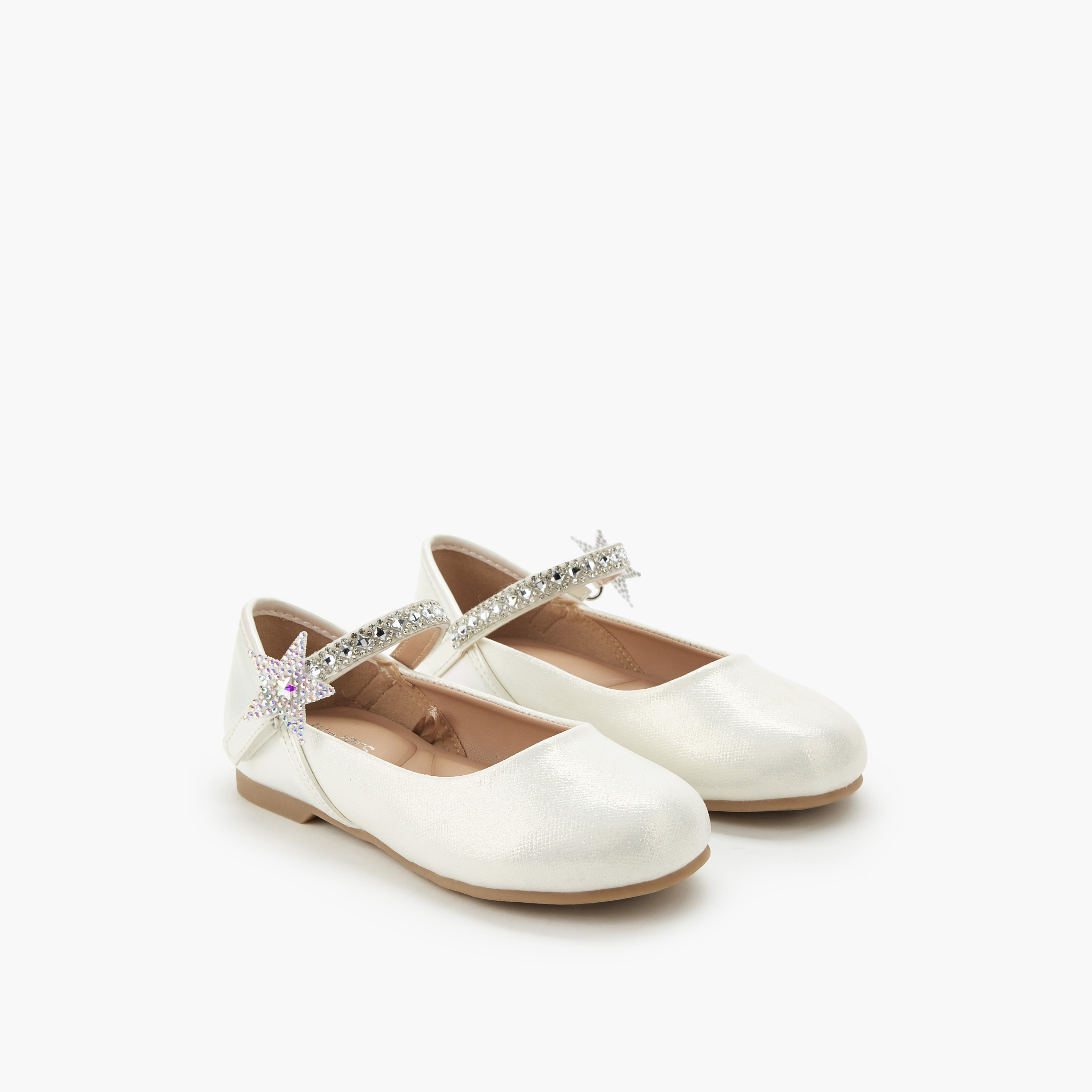 حذاء باليرينا بشريط إغلاق لاصق للبنات من جونيورز-girls-shoes-ballerinas-image-1