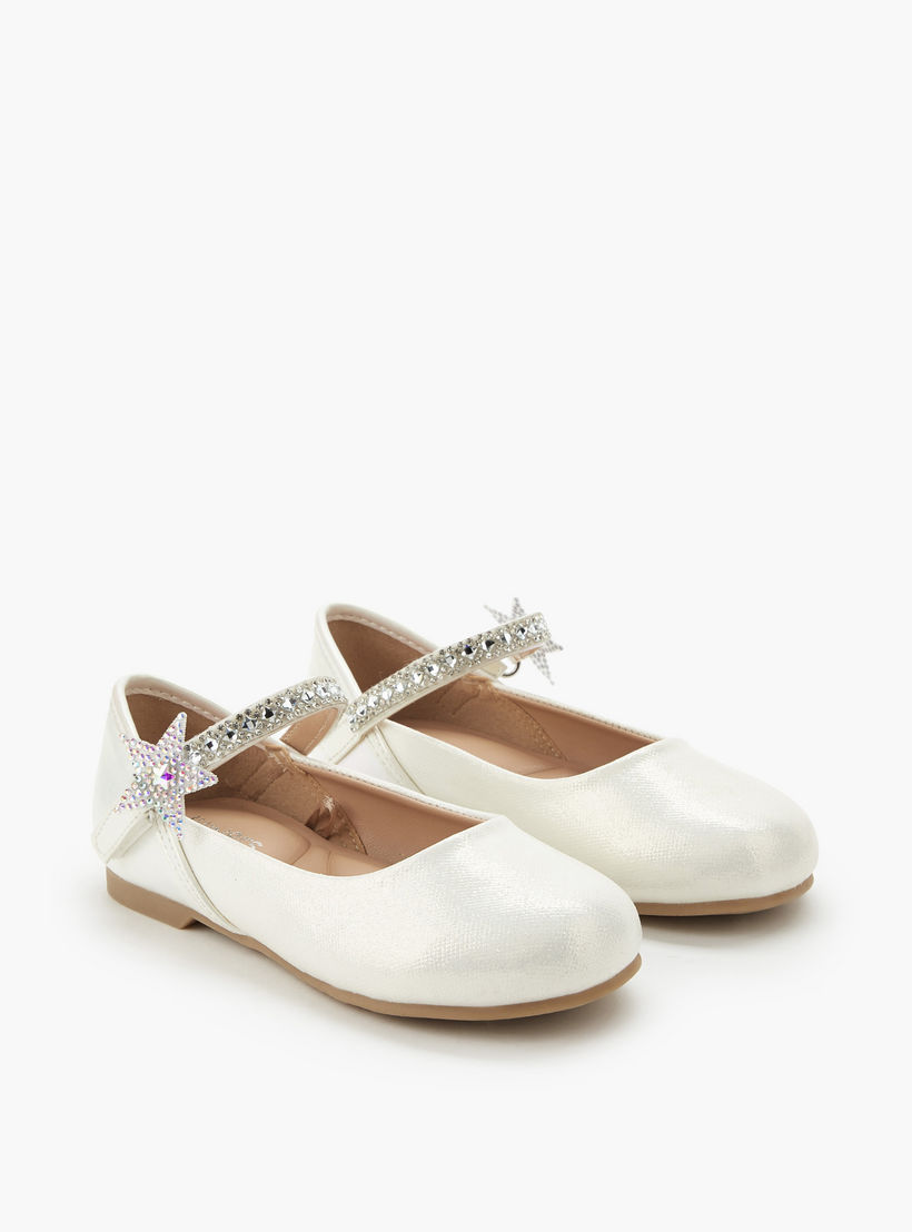 حذاء باليرينا بشريط إغلاق لاصق للبنات من جونيورز-girls-shoes-ballerinas-image-1