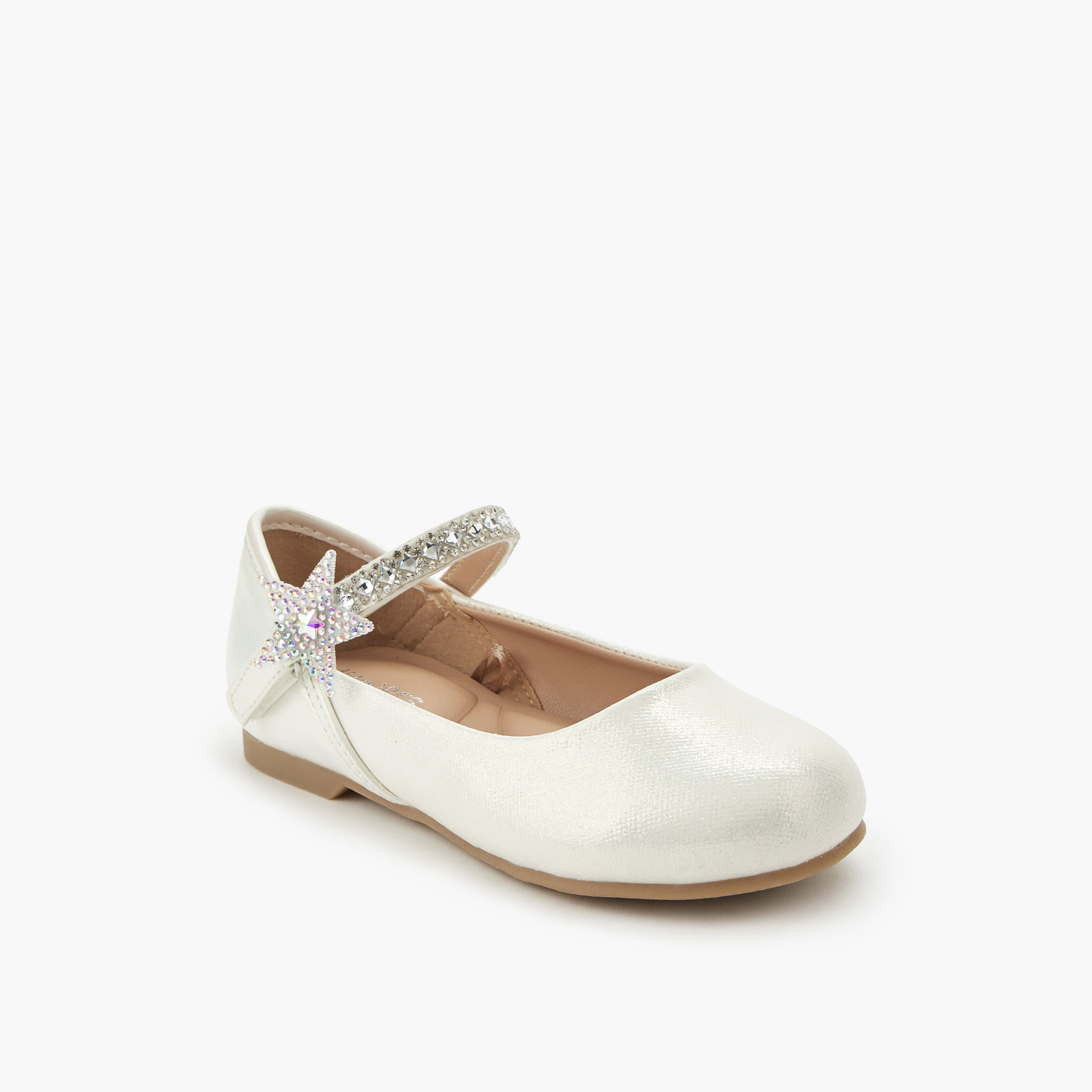 حذاء باليرينا بشريط إغلاق لاصق للبنات من جونيورز-girls-shoes-ballerinas-image-2