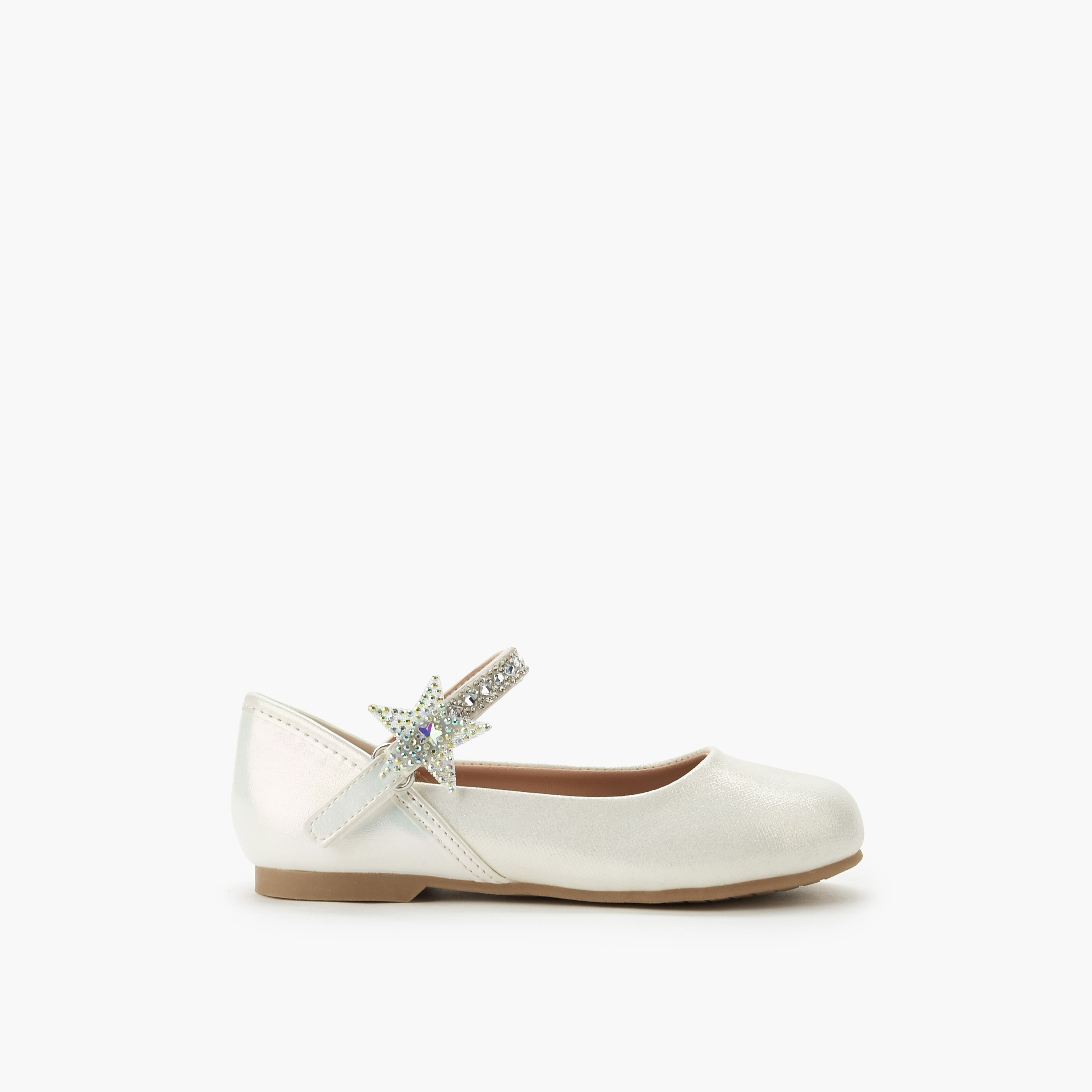 حذاء باليرينا بشريط إغلاق لاصق للبنات من جونيورز-girls-shoes-ballerinas-image-3