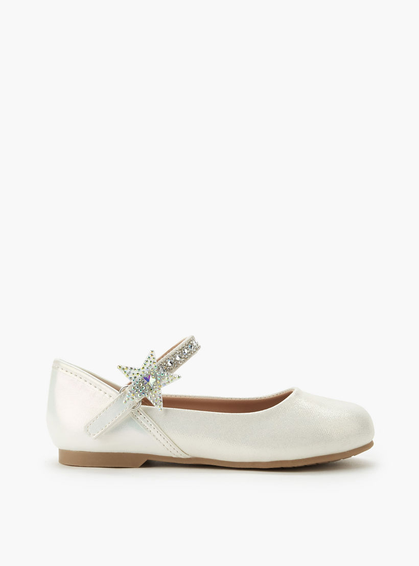 حذاء باليرينا بشريط إغلاق لاصق للبنات من جونيورز-girls-shoes-ballerinas-image-3