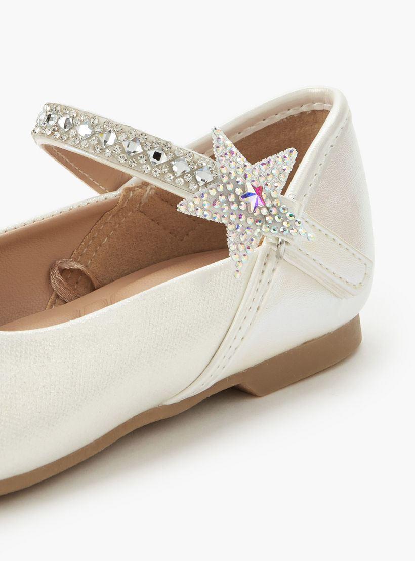 حذاء باليرينا بشريط إغلاق لاصق للبنات من جونيورز-girls-shoes-ballerinas-image-5